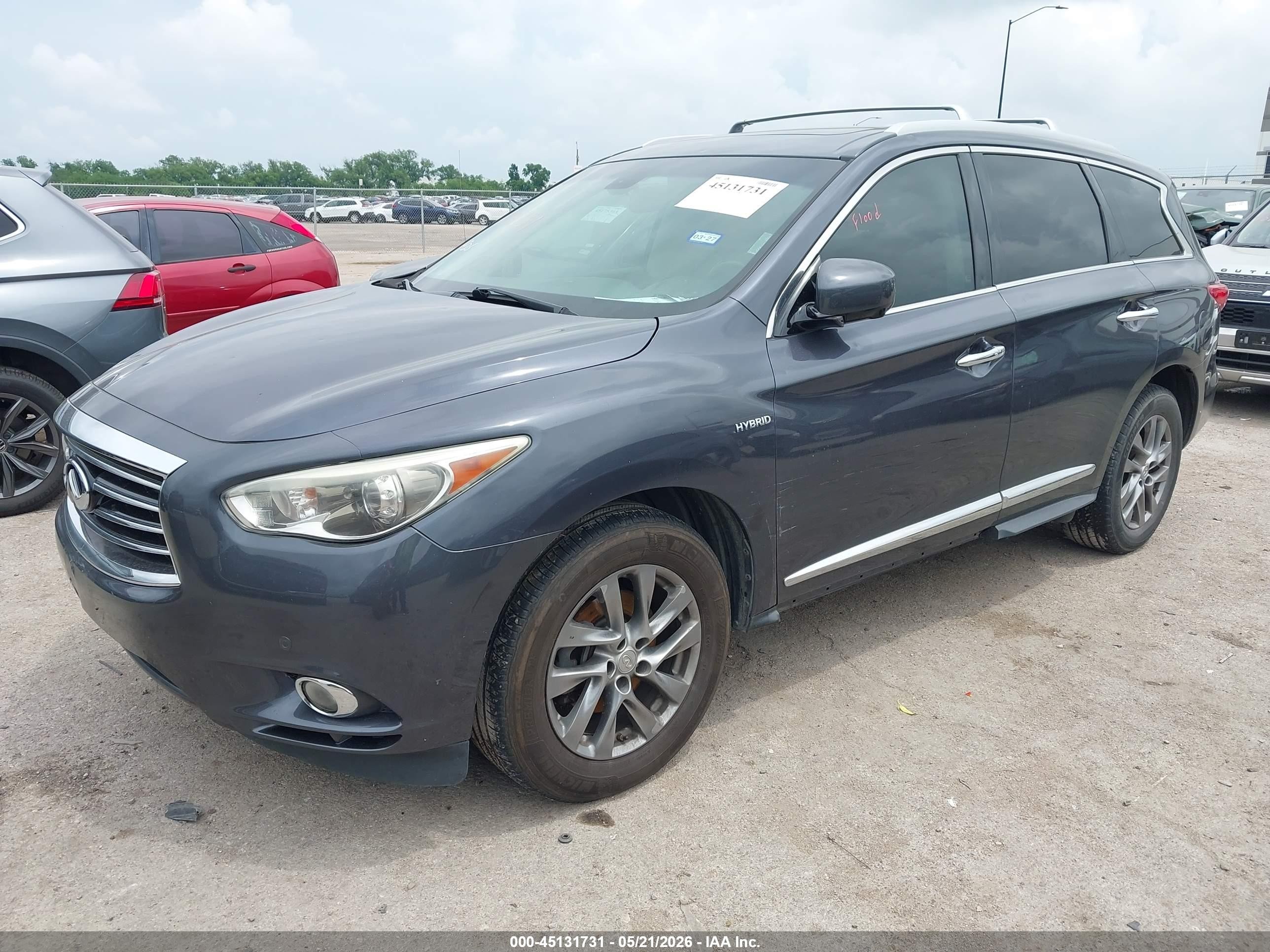 2014 Infiniti Qx60 Hybrid   Gray vin: 5N1CL0MN6EC526404