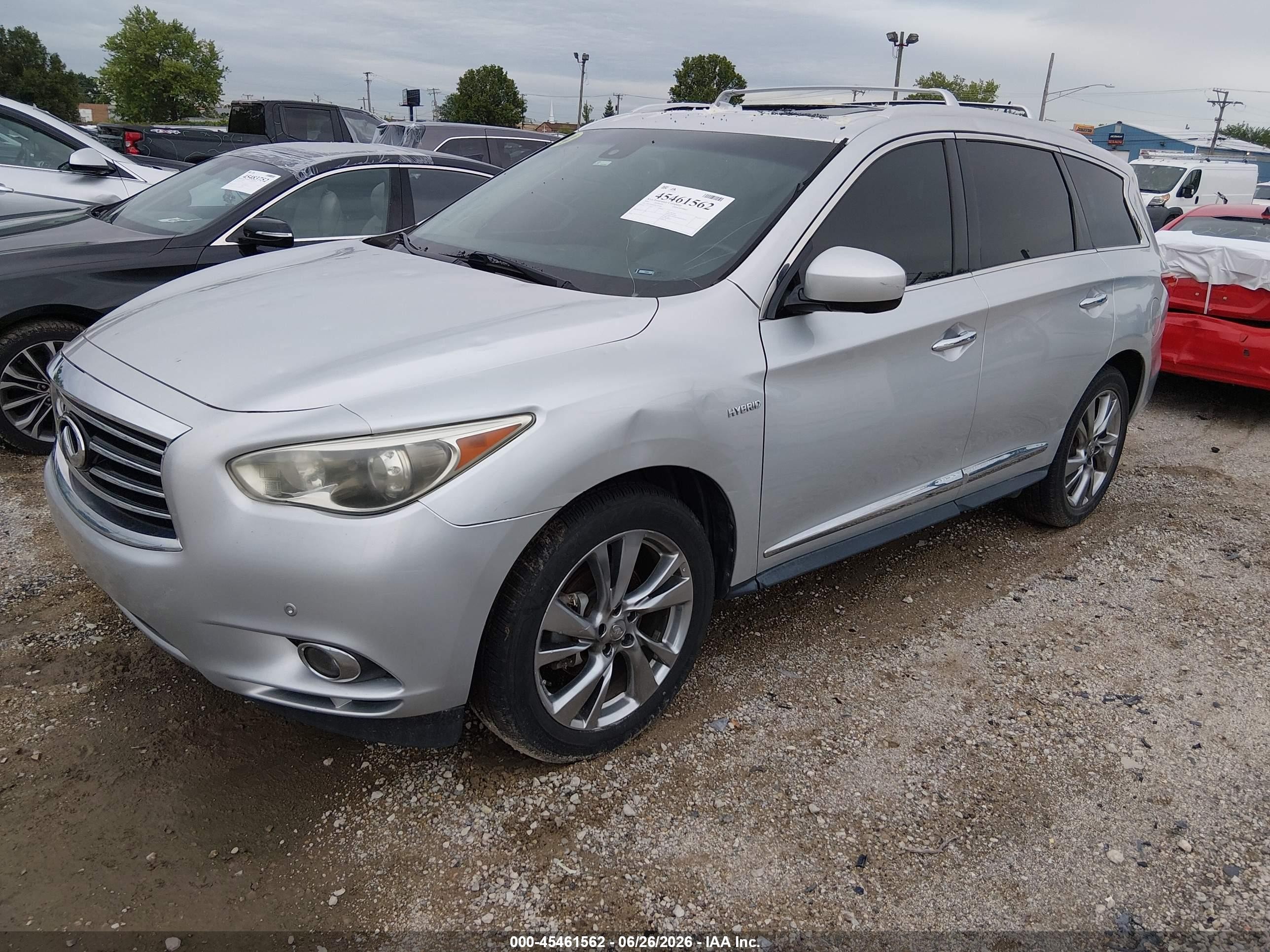 2014 Infiniti Qx60 Hybrid   Silver vin: 5N1CL0MN9EC527580