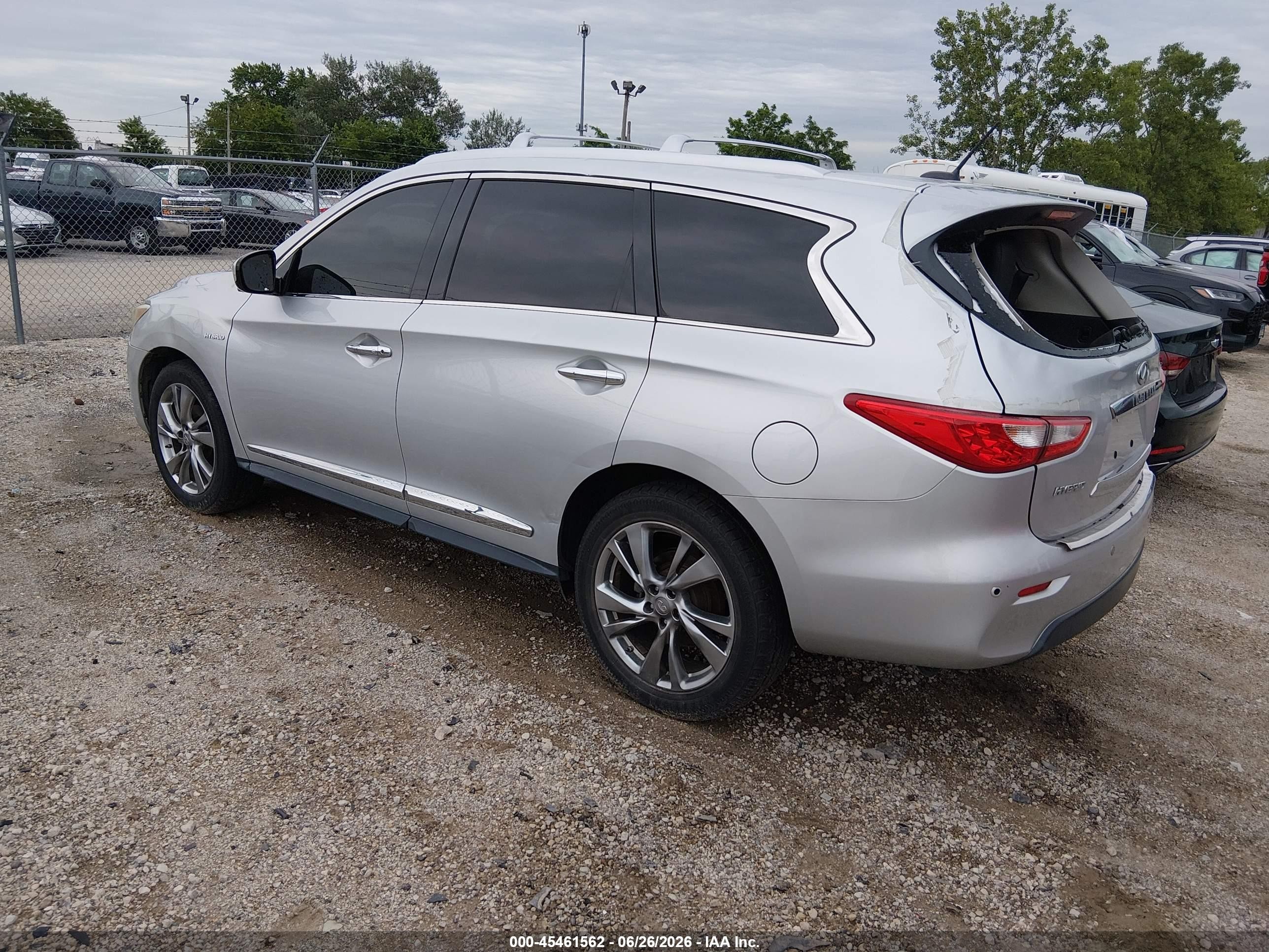 2014 Infiniti Qx60 Hybrid   Silver vin: 5N1CL0MN9EC527580