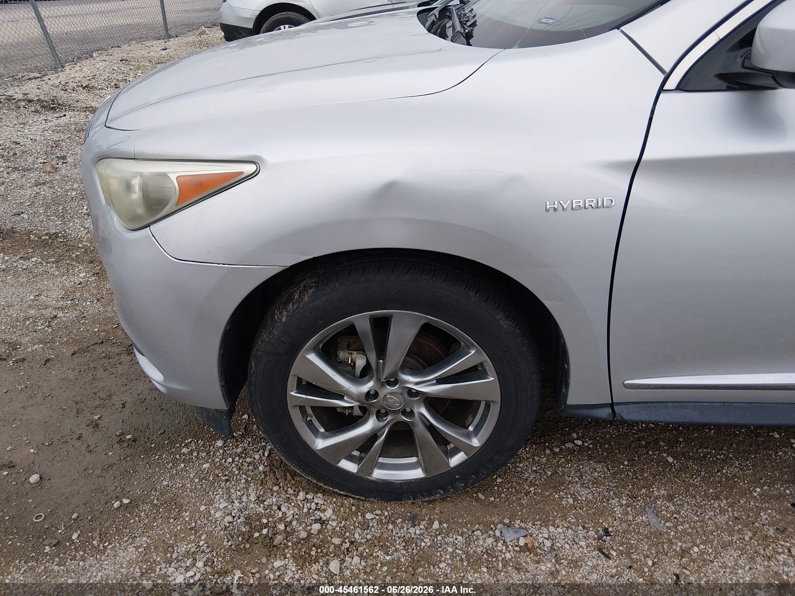 2014 Infiniti Qx60 Hybrid   Silver vin: 5N1CL0MN9EC527580