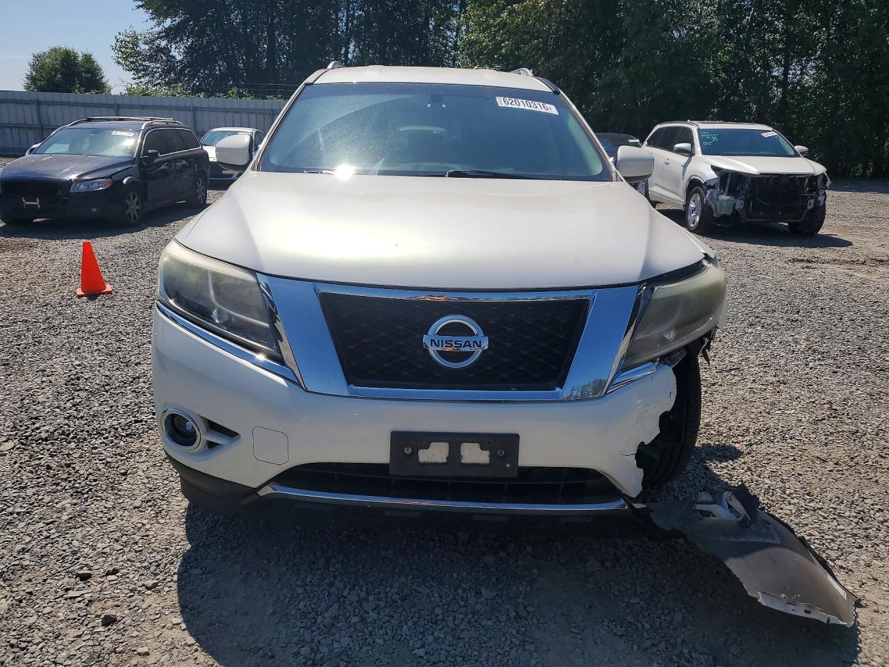 2014 Nissan Pathfinder Hybrid Sl White vin: 5N1CR2MM2EC636254