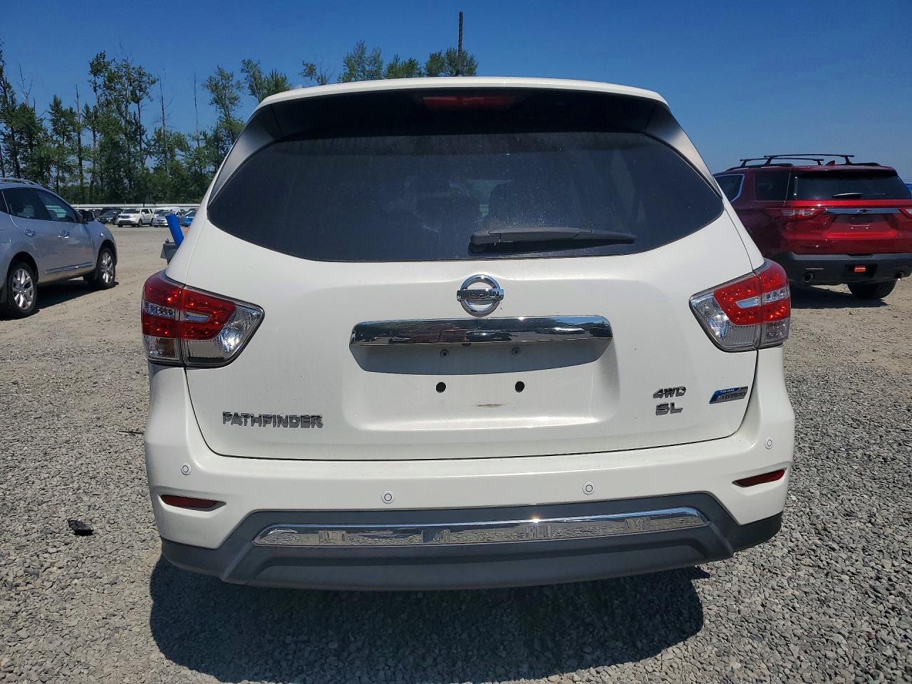 2014 Nissan Pathfinder Hybrid Sl White vin: 5N1CR2MM2EC636254