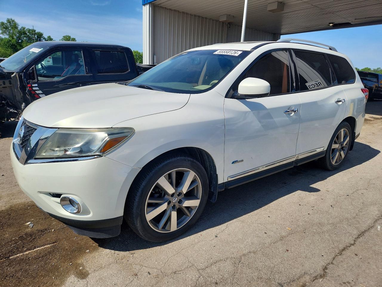 2014 Nissan Pathfinder Hybrid Sv White vin: 5N1CR2MM2EC643074