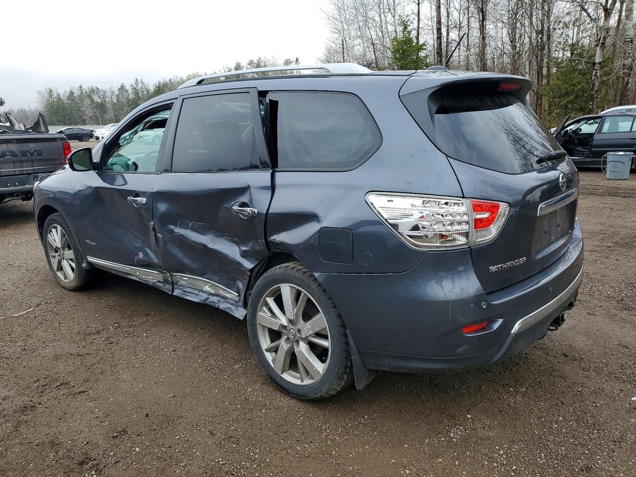 2014 Nissan Pathfinder Hybrid Sv Blue vin: 5N1CR2MMXEC632792