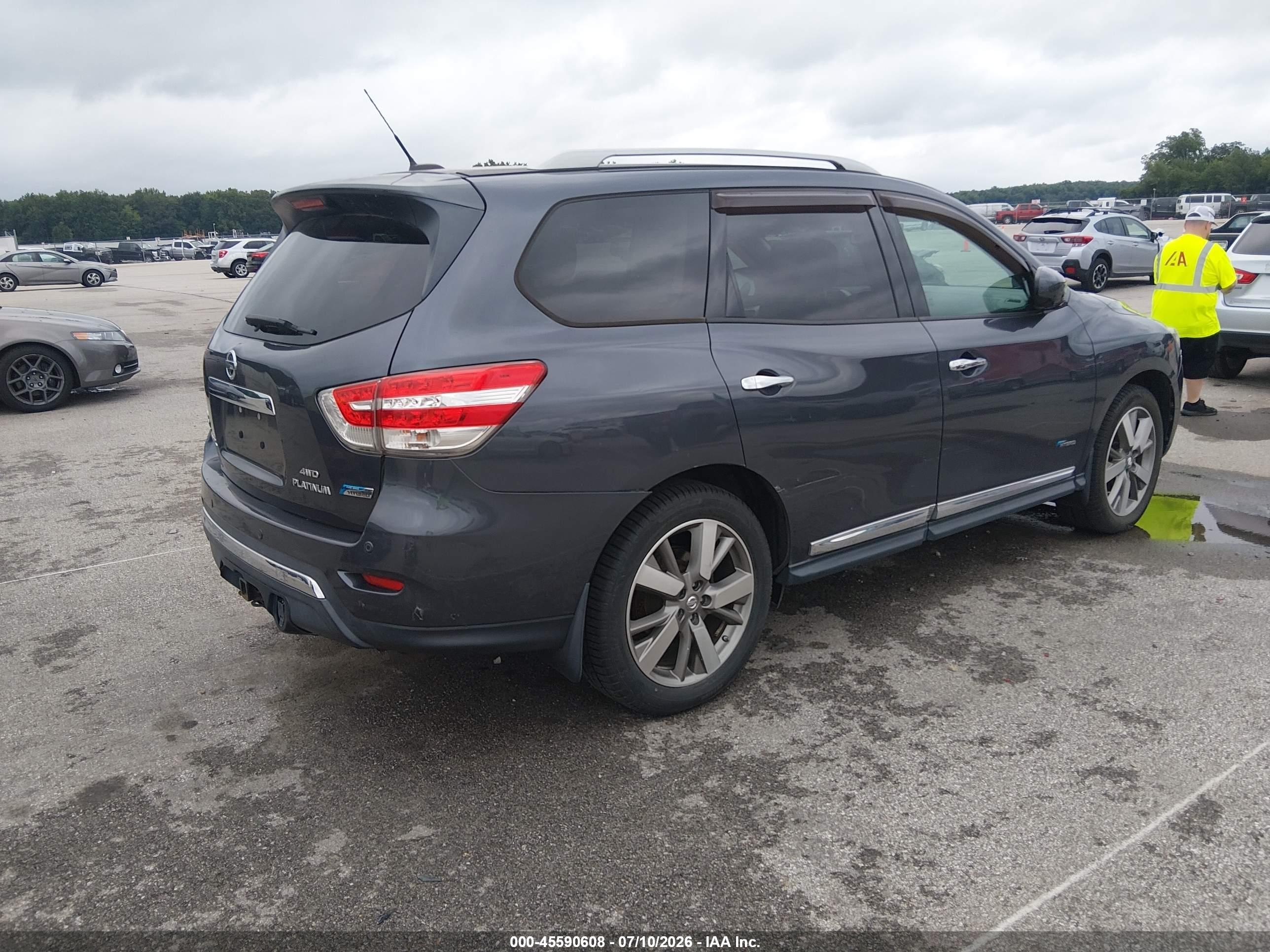 2014 Nissan Pathfinder Hybrid Platinum Серый vin: 5N1CR2MMXEC661788