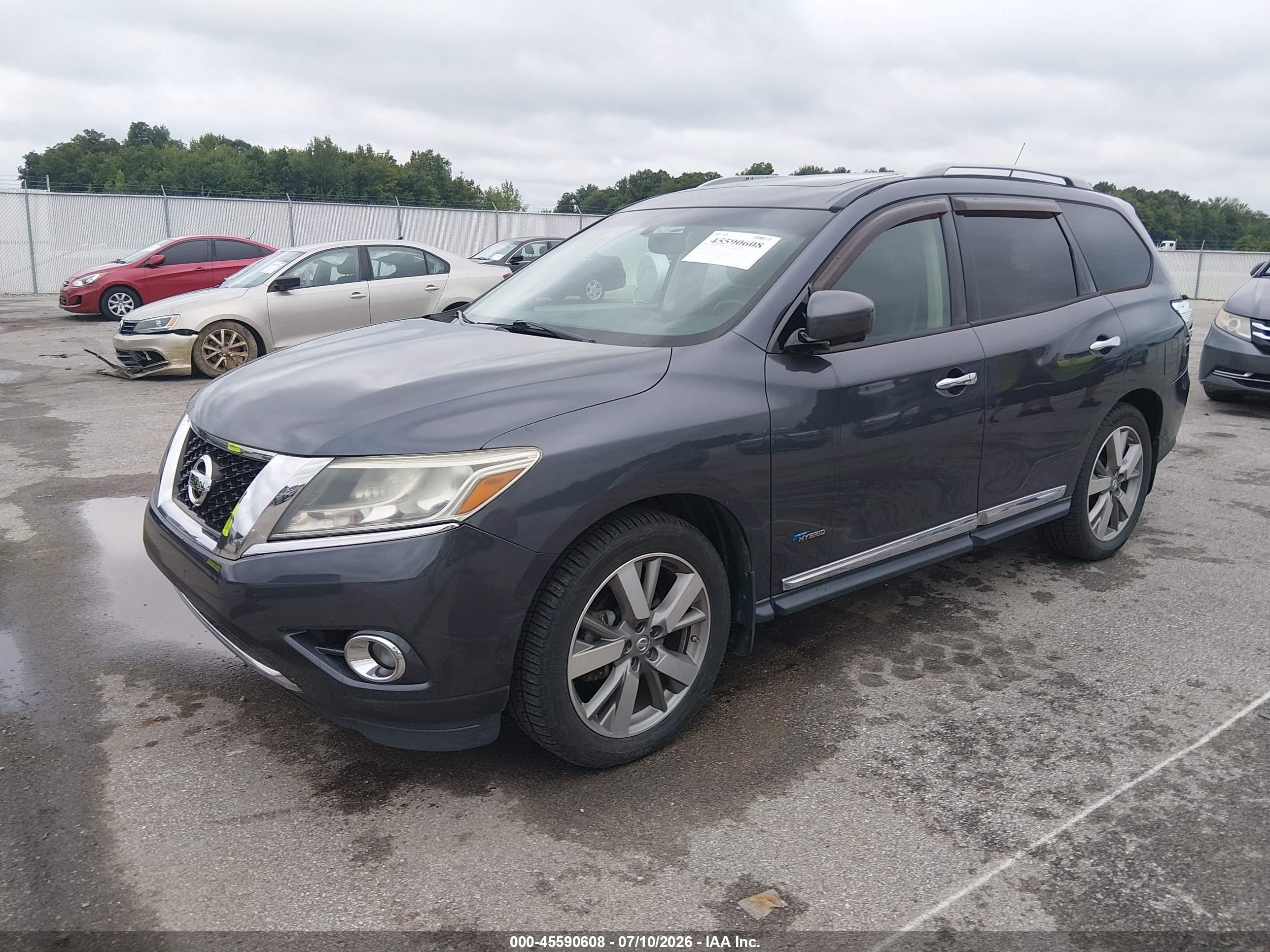 2014 Nissan Pathfinder Hybrid Platinum Серый vin: 5N1CR2MMXEC661788