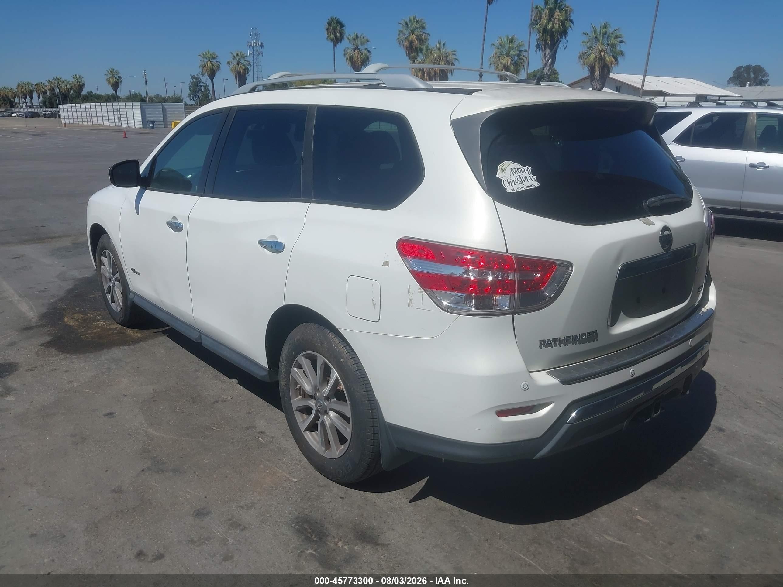 2014 Nissan Pathfinder Hybrid Sv Белый vin: 5N1CR2MN0EC643518