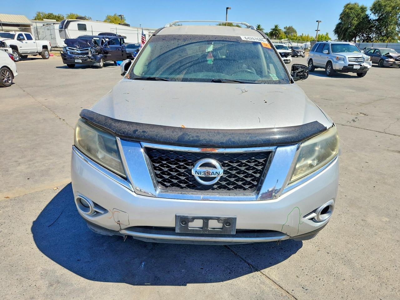 2014 Nissan Pathfinder Hybrid Sl Silver vin: 5N1CR2MN2EC659266