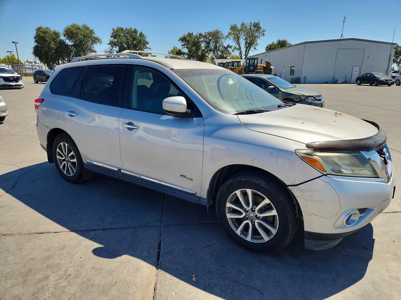 2014 Nissan Pathfinder Hybrid Sl Silver vin: 5N1CR2MN2EC659266