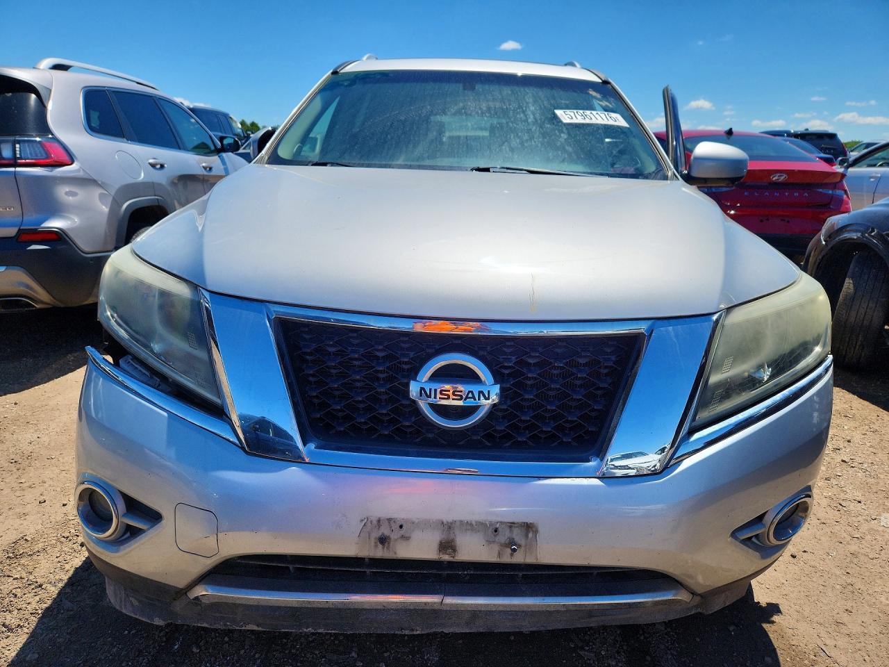 2014 Nissan Pathfinder Hybrid Sv Silver vin: 5N1CR2MN2EC661647