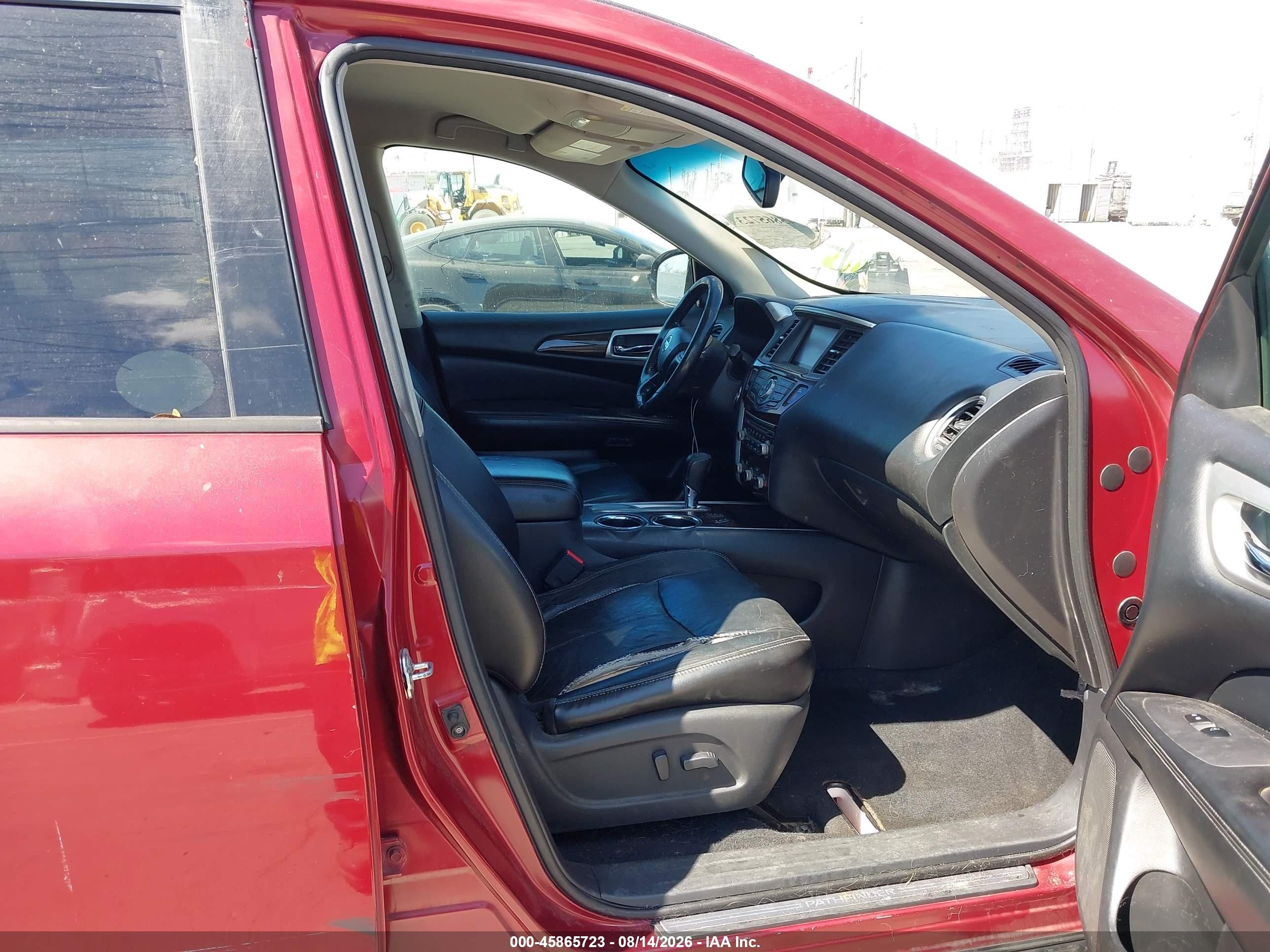 2014 Nissan Pathfinder Hybrid Sl Red vin: 5N1CR2MN3EC649751