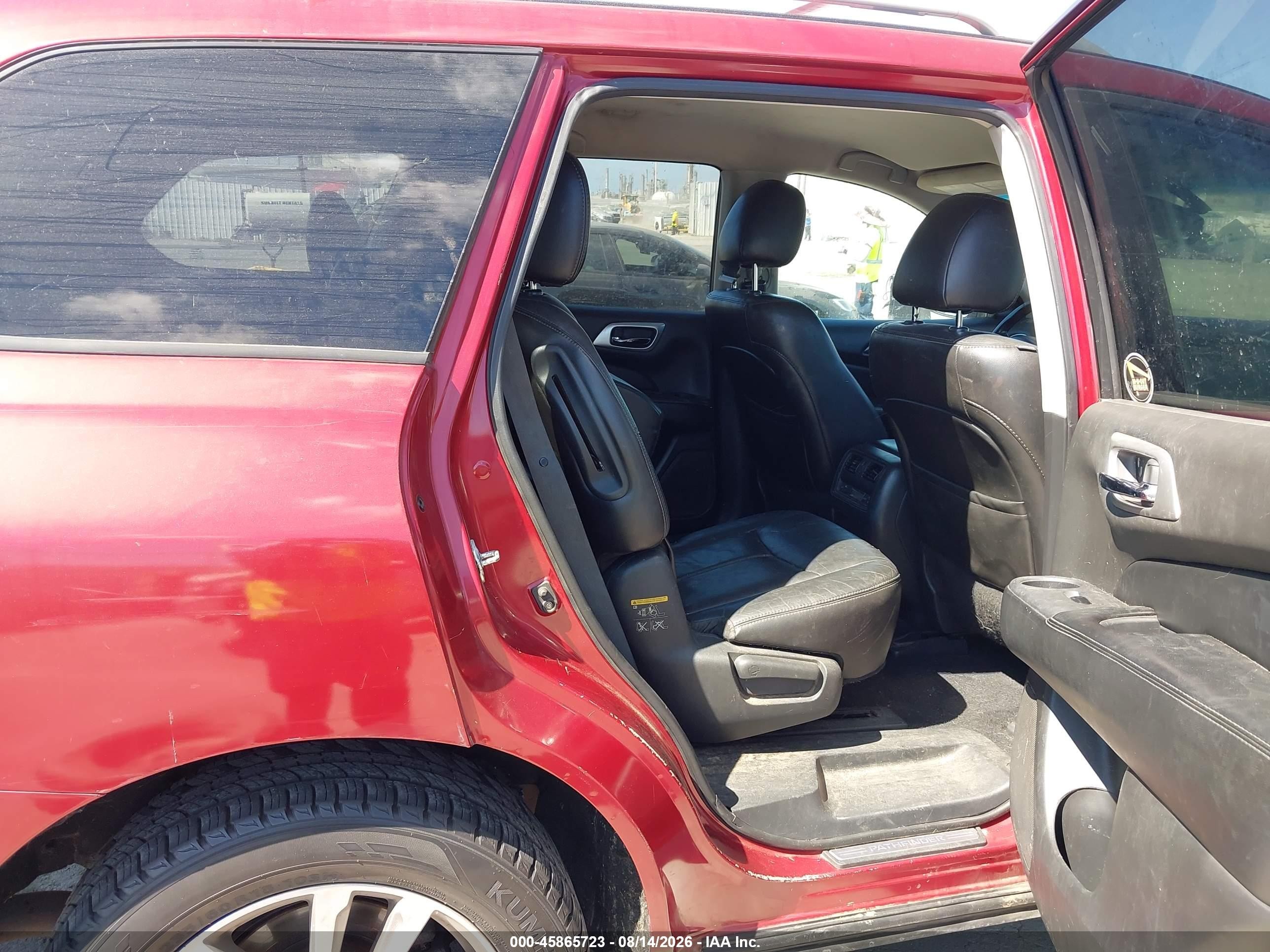 2014 Nissan Pathfinder Hybrid Sl Red vin: 5N1CR2MN3EC649751