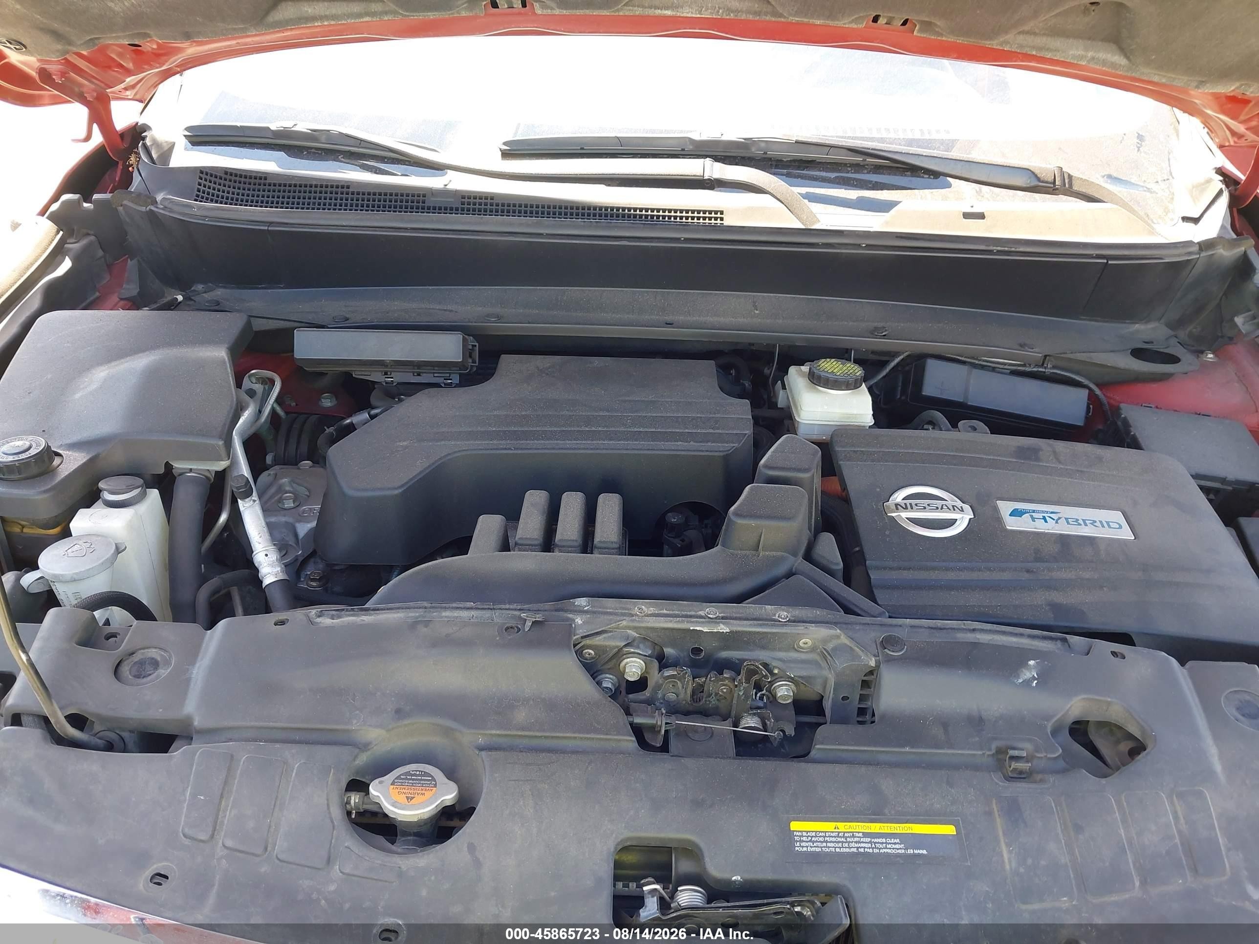2014 Nissan Pathfinder Hybrid Sl Red vin: 5N1CR2MN3EC649751