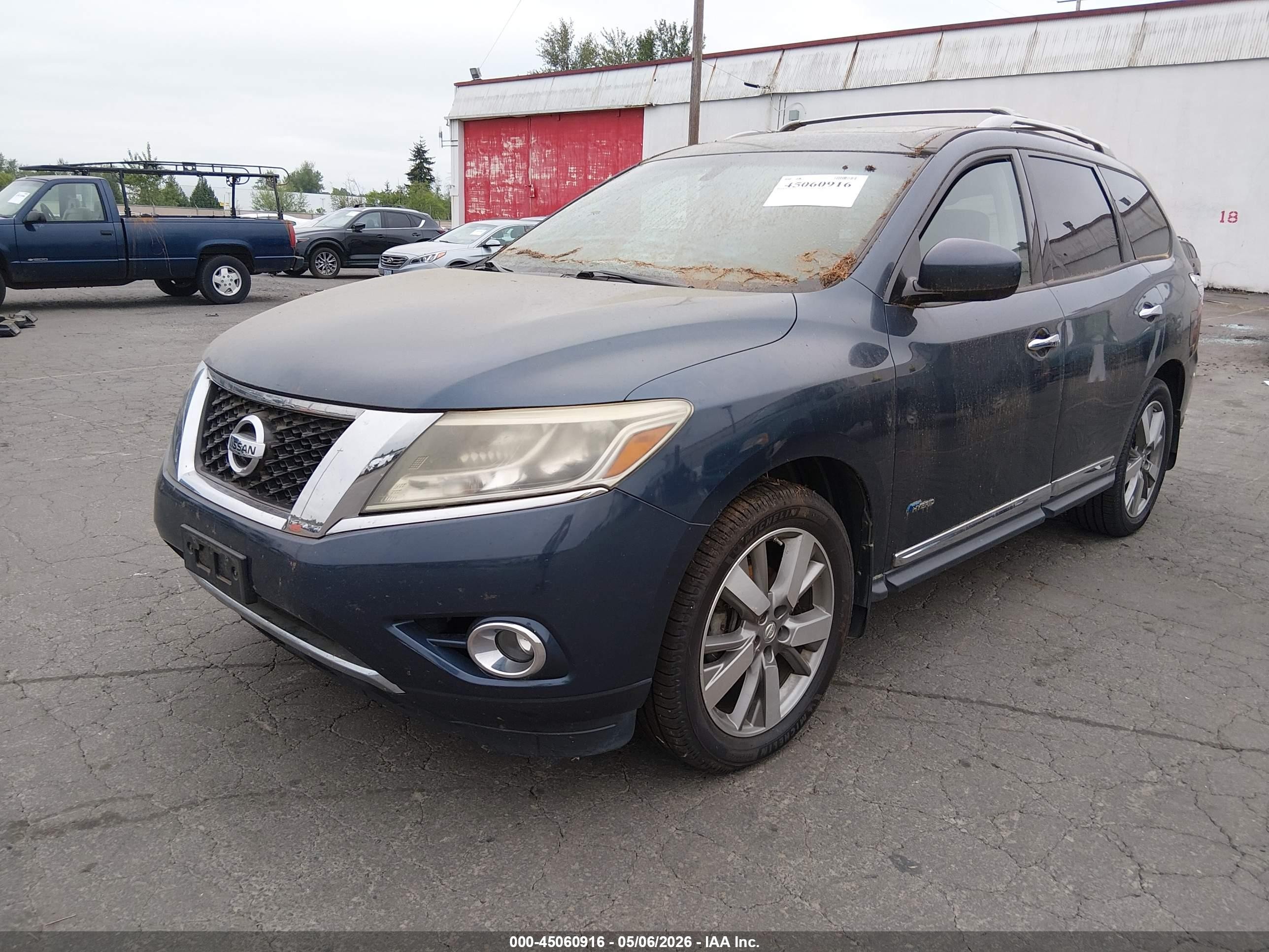 2014 Nissan Pathfinder Hybrid Platinum Dark Blue vin: 5N1CR2MN4EC660659