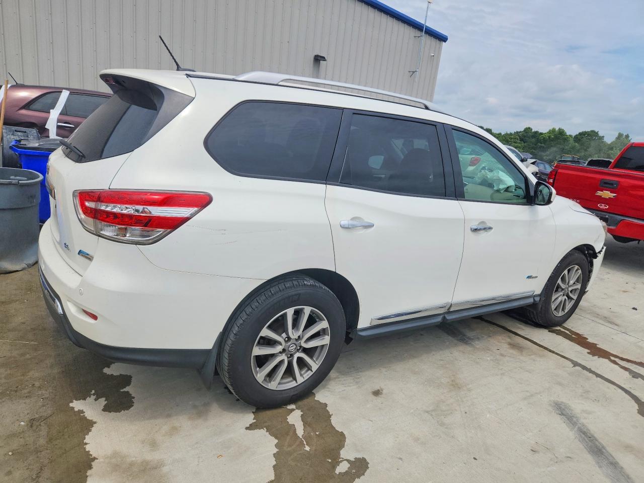 2014 Nissan Pathfinder Hybrid Sl White vin: 5N1CR2MN6EC638632