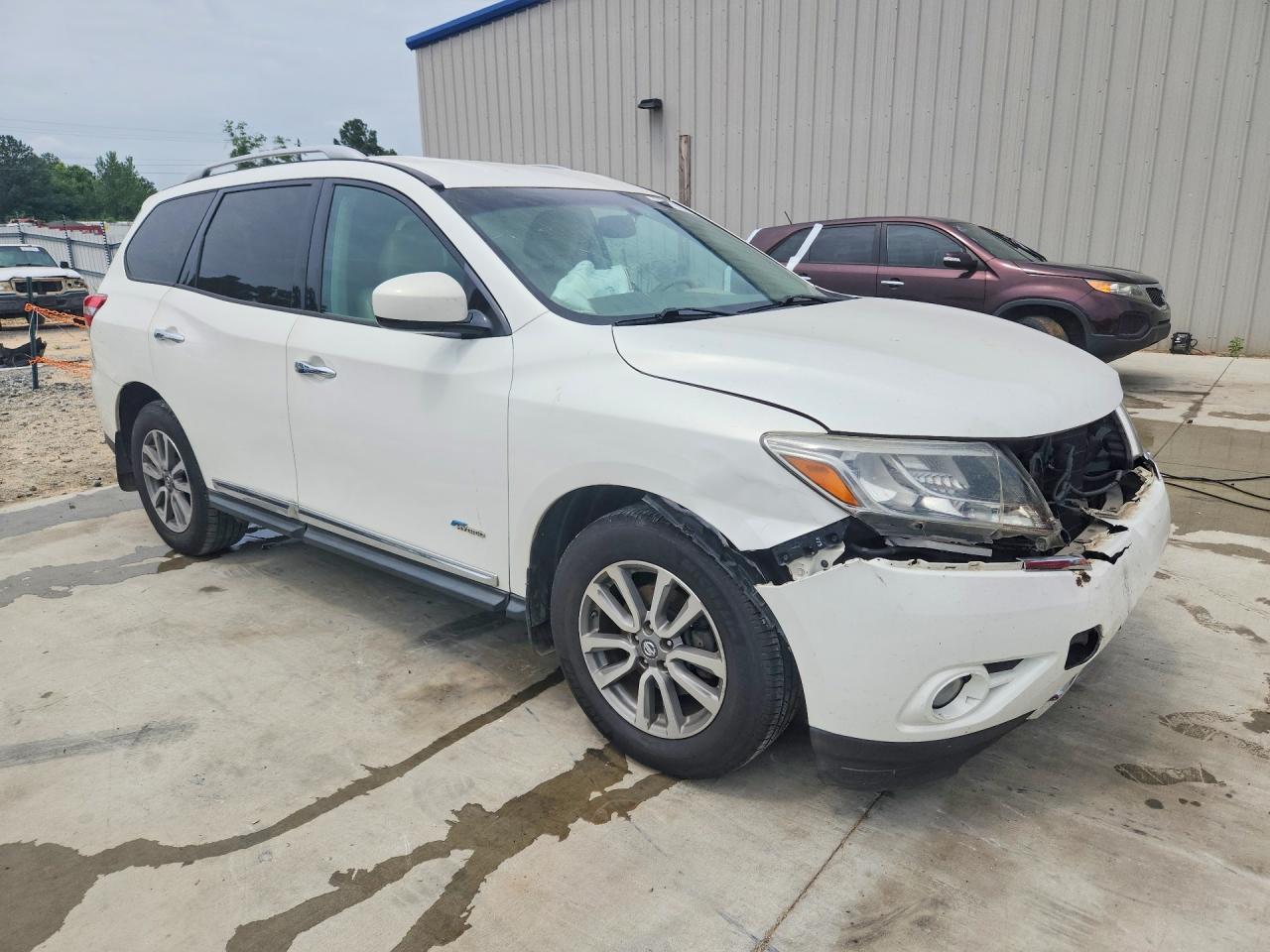 2014 Nissan Pathfinder Hybrid Sl White vin: 5N1CR2MN6EC638632