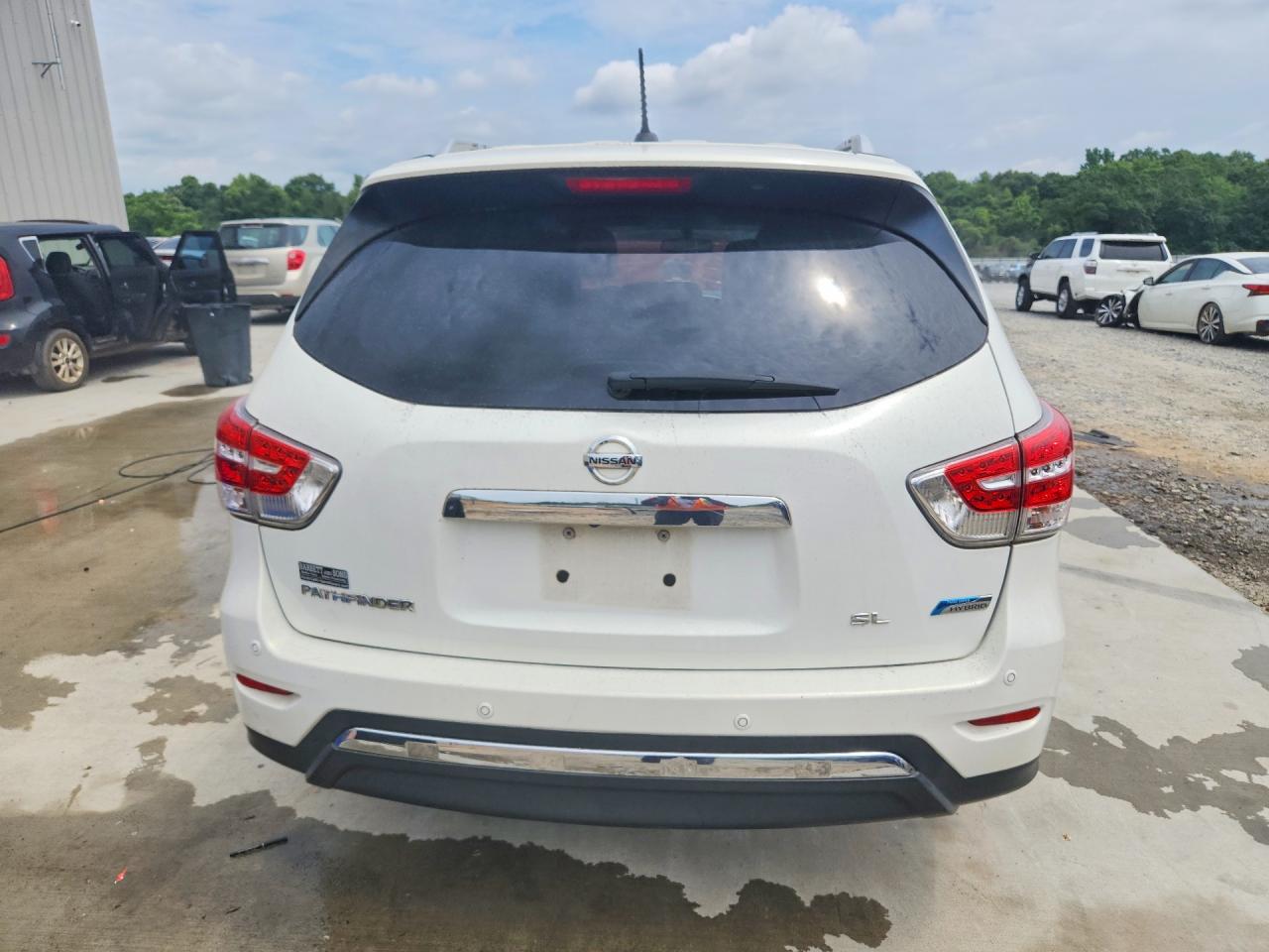 2014 Nissan Pathfinder Hybrid Sl White vin: 5N1CR2MN6EC638632