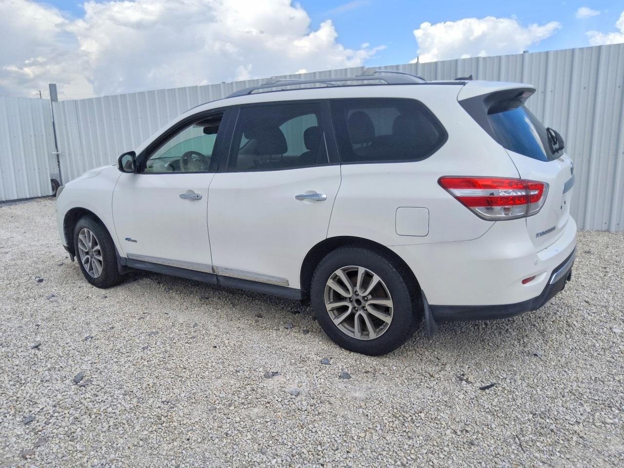 2014 Nissan Pathfinder Hybrid Sl White vin: 5N1CR2MN7EC661045