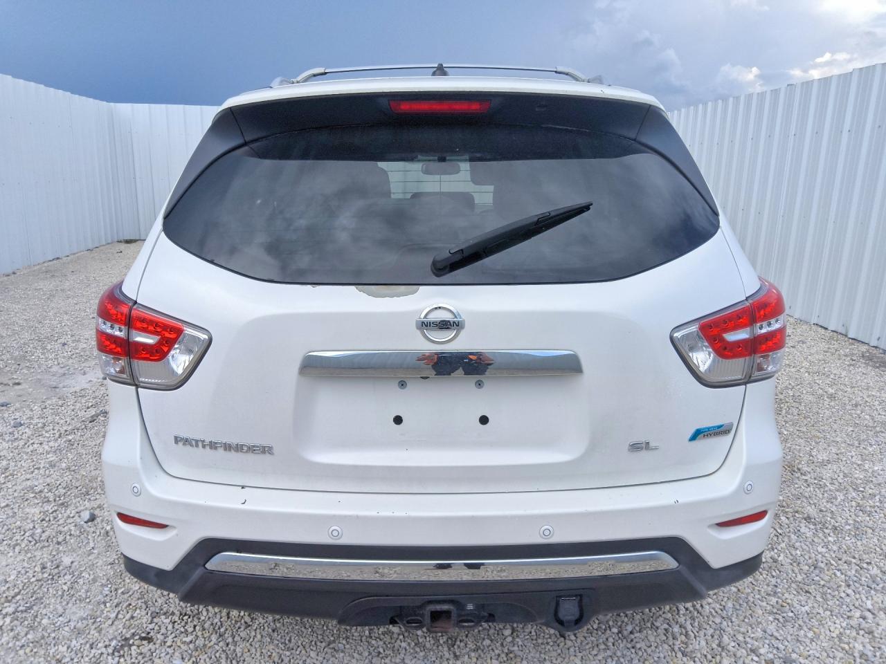 2014 Nissan Pathfinder Hybrid Sl White vin: 5N1CR2MN7EC661045