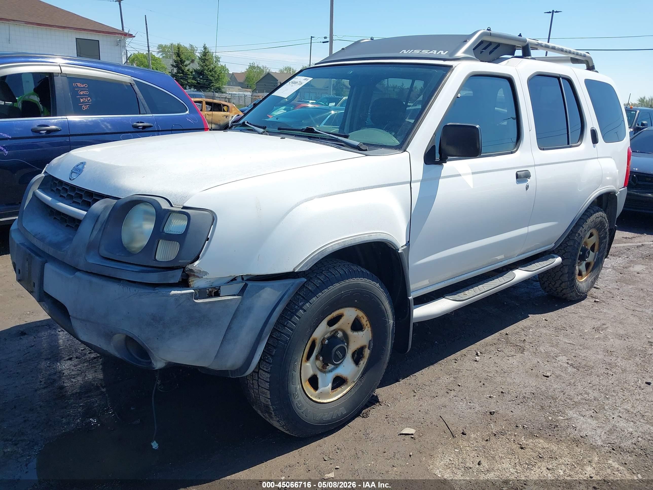 2004 Nissan Xterra Xe I4 White vin: 5N1DD28T04C633372