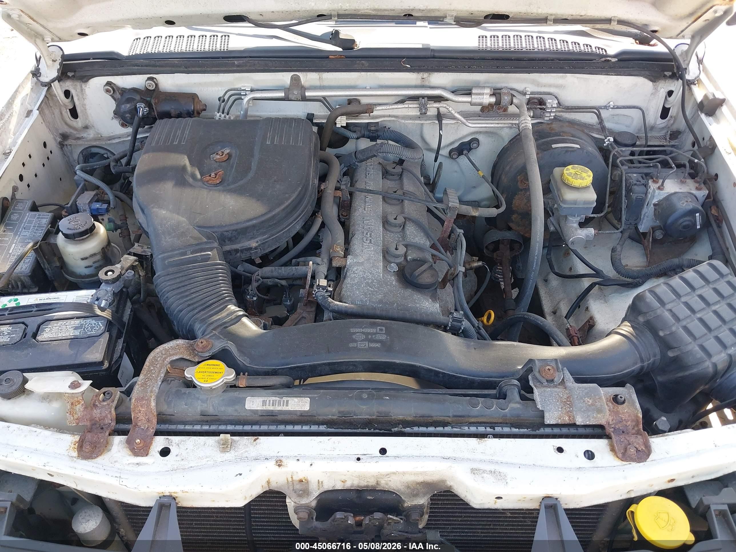 2004 Nissan Xterra Xe I4 White vin: 5N1DD28T04C633372