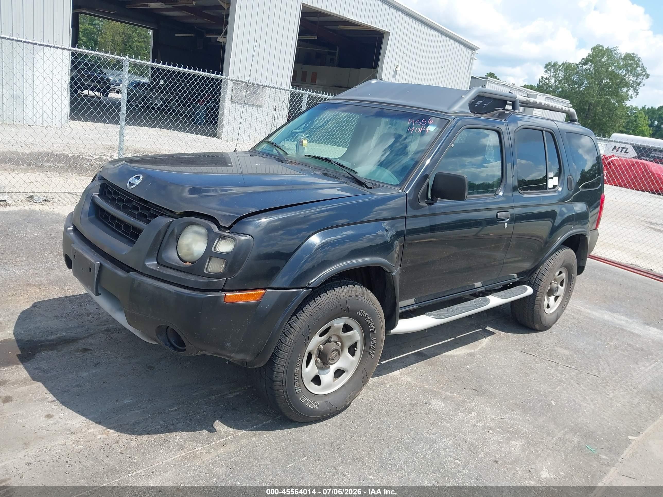 2002 Nissan Xterra Xe Black vin: 5N1DD28T32C605434