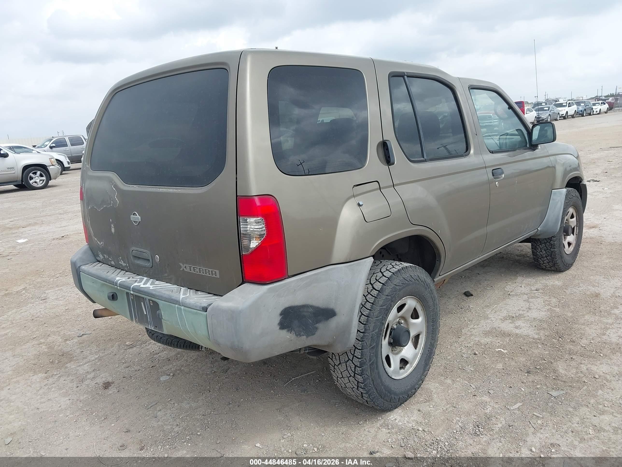 2001 Nissan Xterra Xe Бежевый vin: 5N1DD28T41C547221