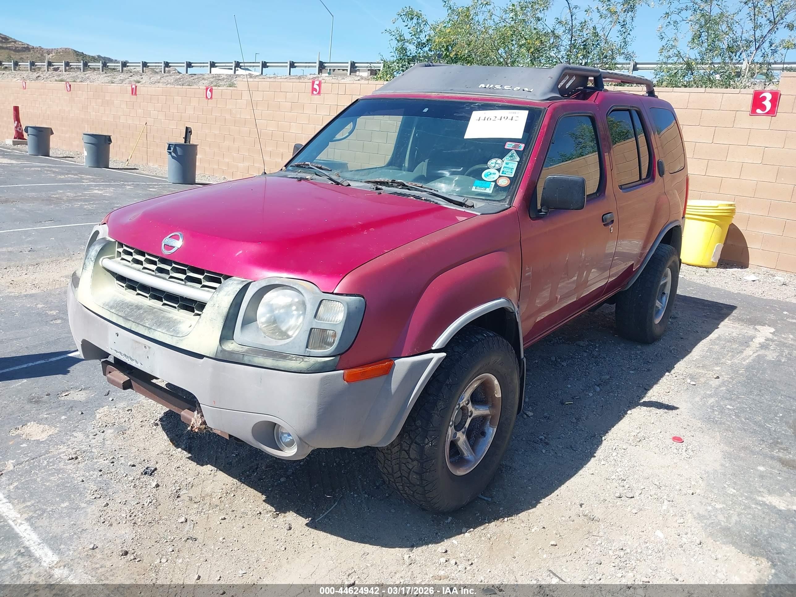 2003 Nissan Xterra Xe I4 Red vin: 5N1DD28T73C700855