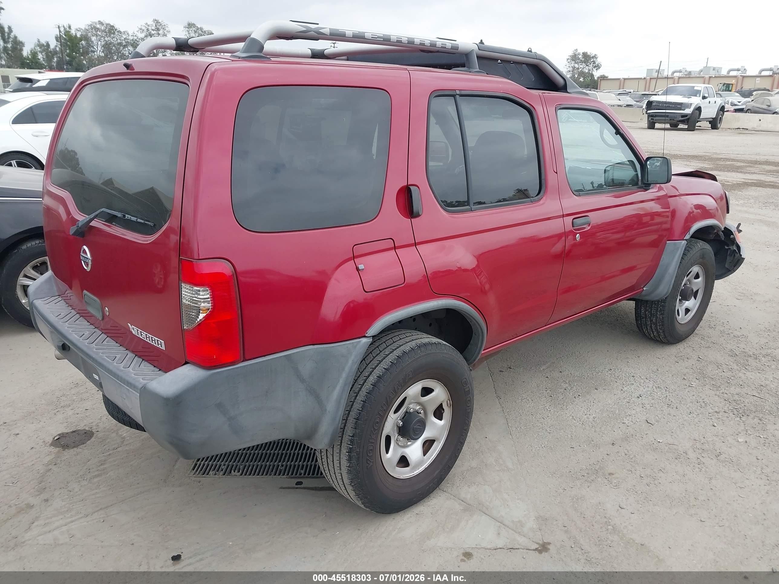 2002 Nissan Xterra Xe Red vin: 5N1DD28T82C584418