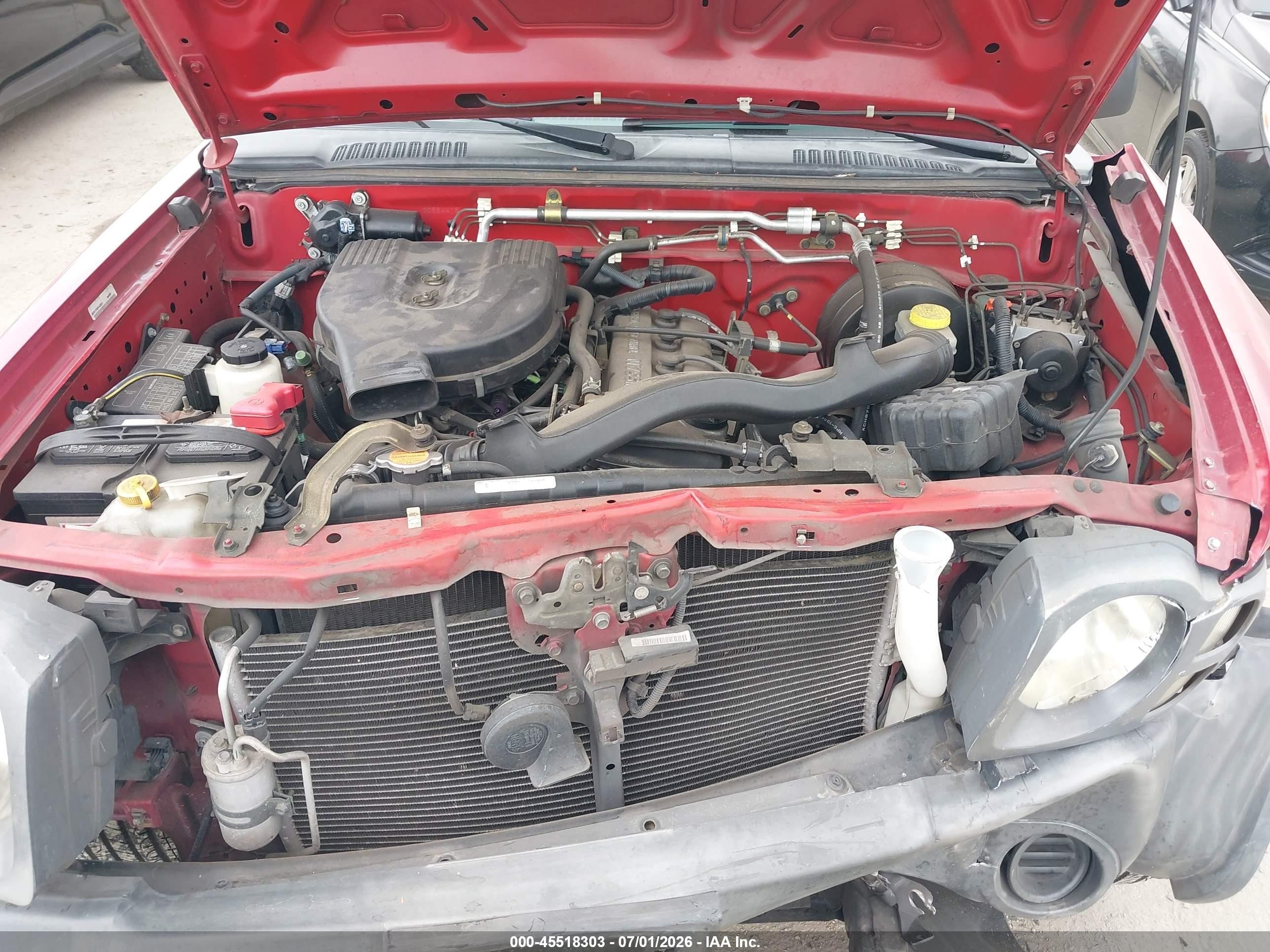 2002 Nissan Xterra Xe Red vin: 5N1DD28T82C584418