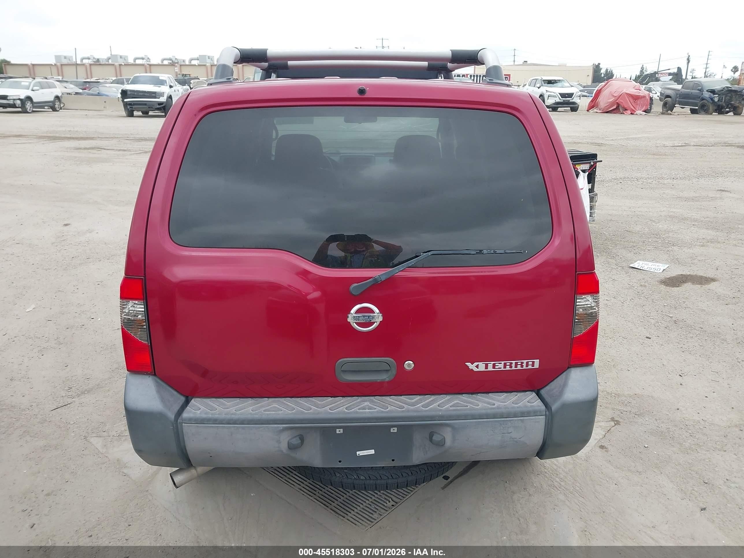 2002 Nissan Xterra Xe Red vin: 5N1DD28T82C584418