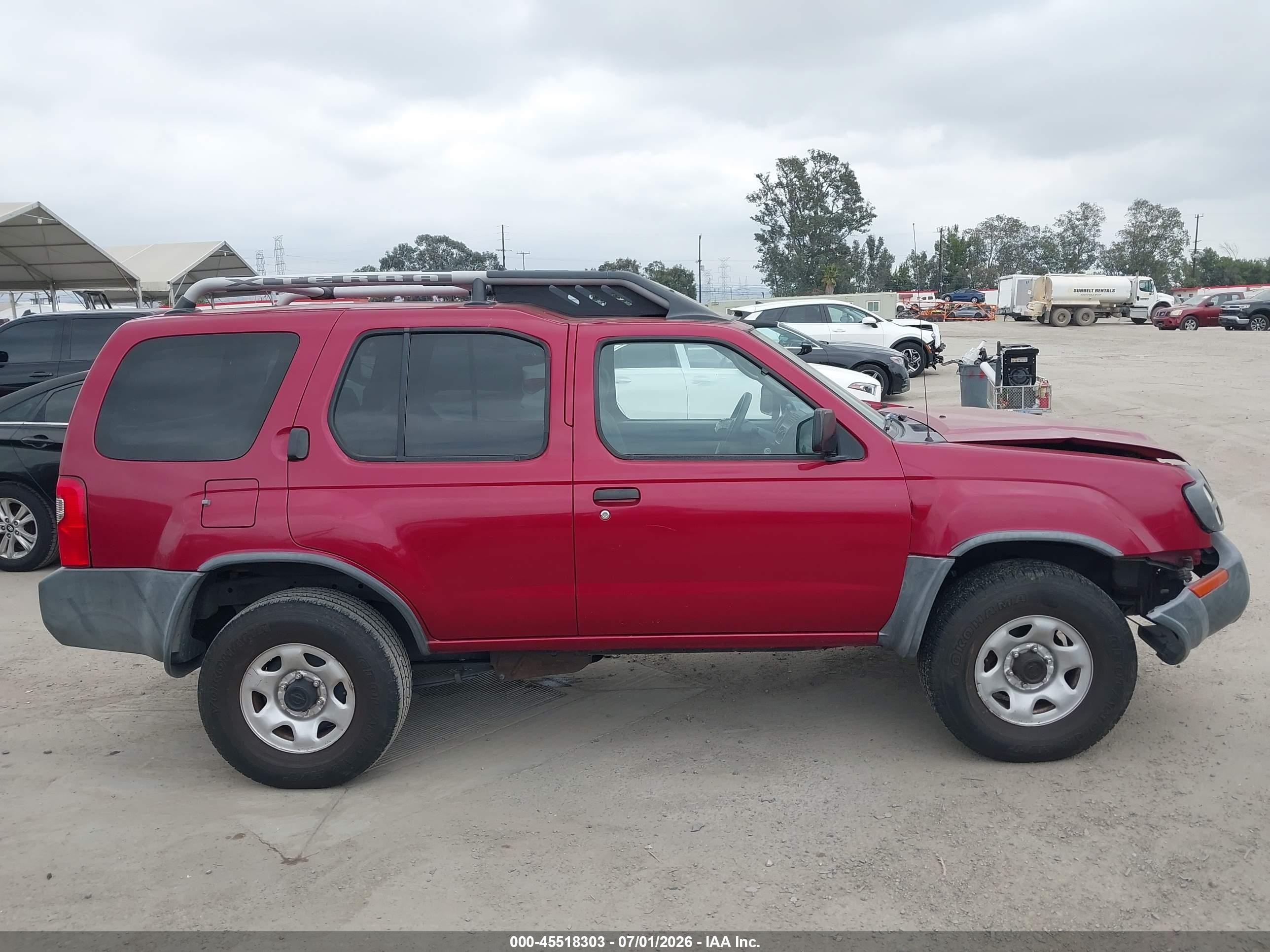 2002 Nissan Xterra Xe Red vin: 5N1DD28T82C584418