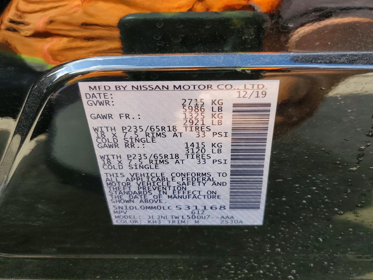 2020 Infiniti Qx60 Luxe Black vin: 5N1DL0MM0LC531168
