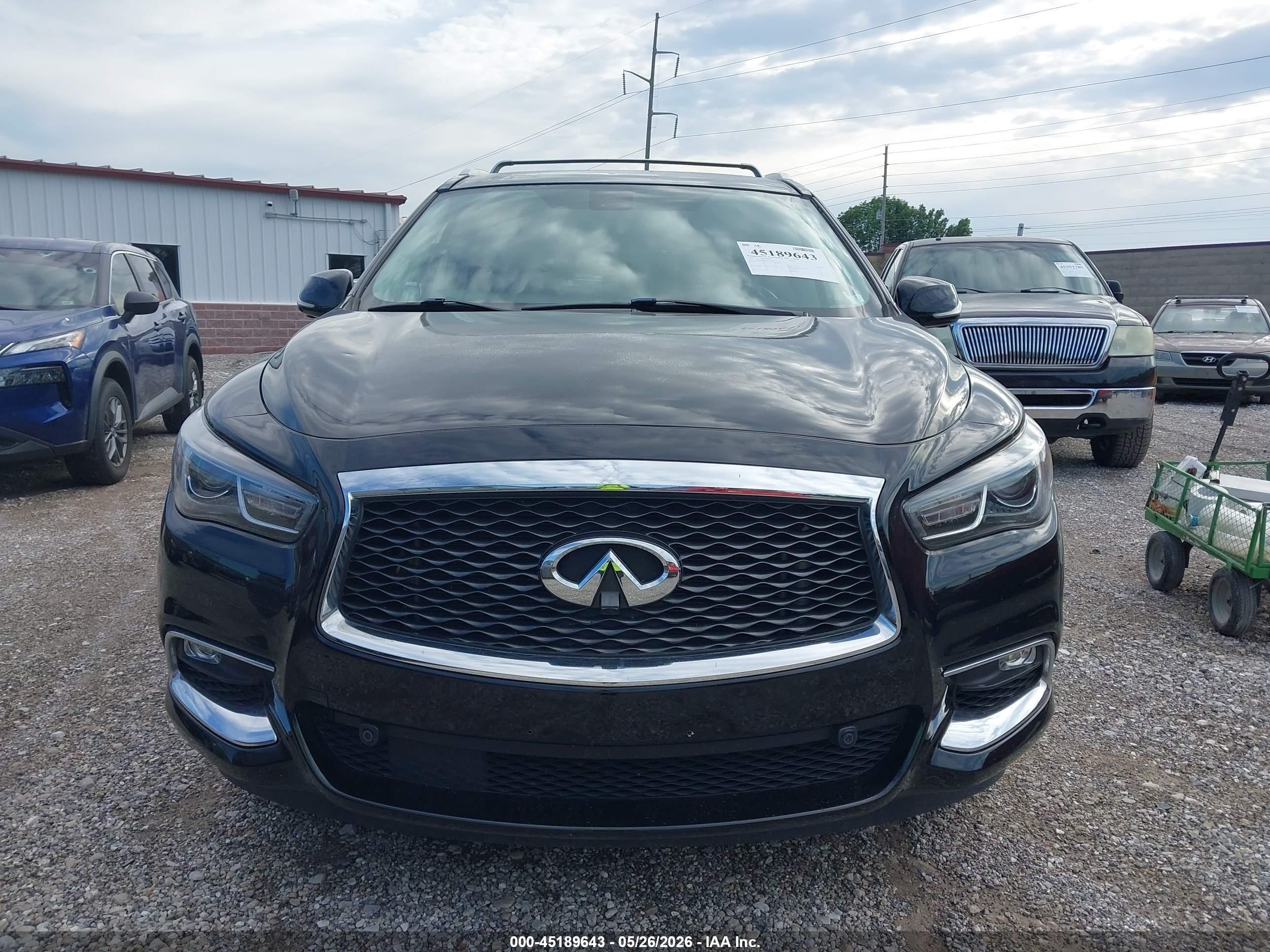 2017 Infiniti Qx60 Black vin: 5N1DL0MM1HC511986