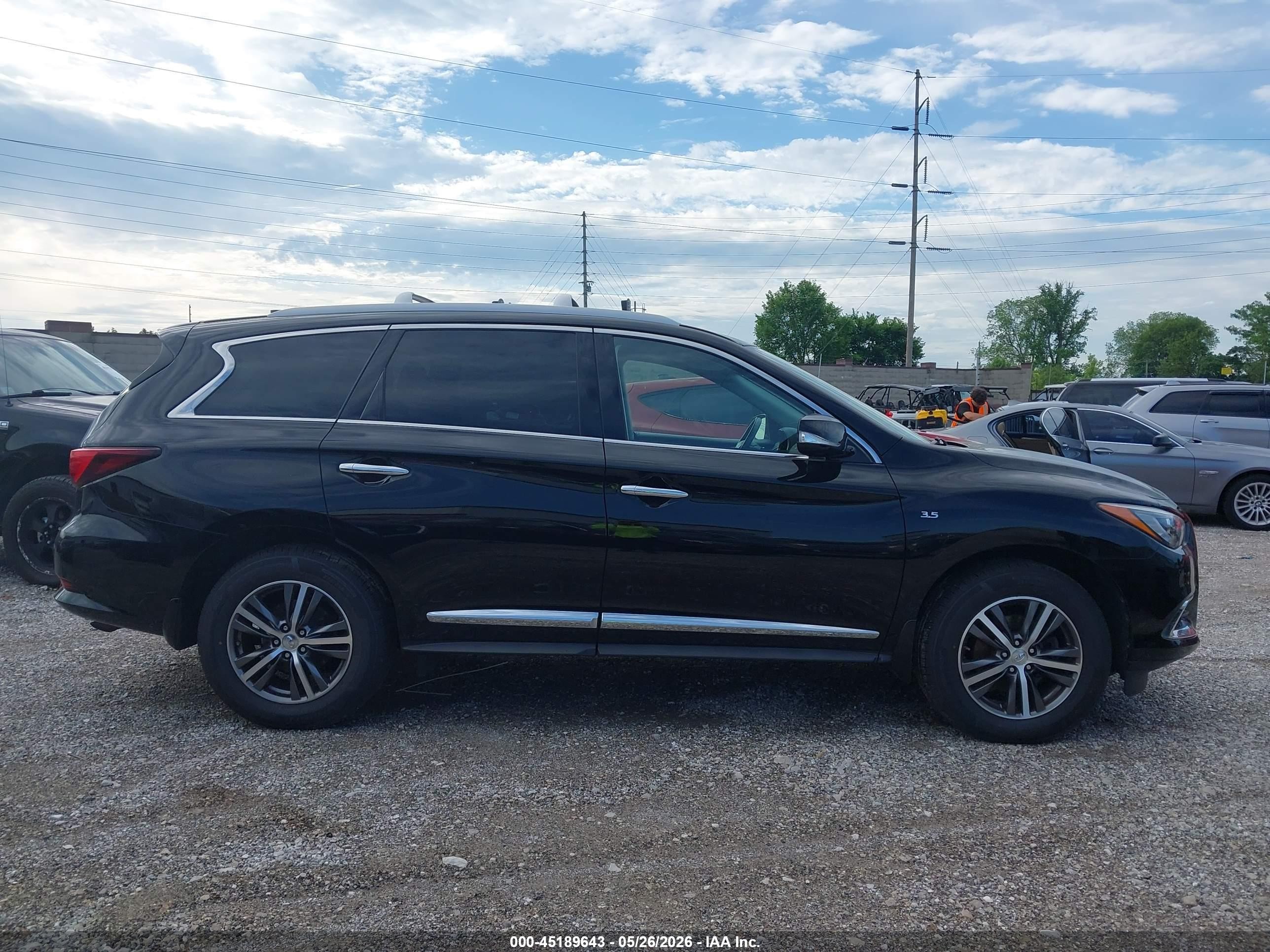 2017 Infiniti Qx60 Black vin: 5N1DL0MM1HC511986