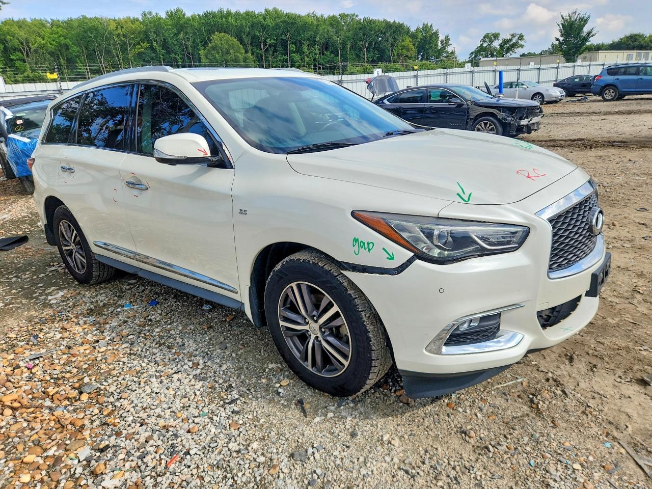2017 Infiniti Qx60 Base Белый vin: 5N1DL0MM2HC545922