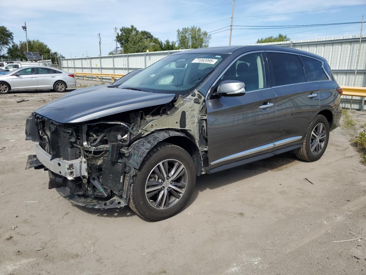 2018 Infiniti Qx60 Gray vin: 5N1DL0MM2JC524820