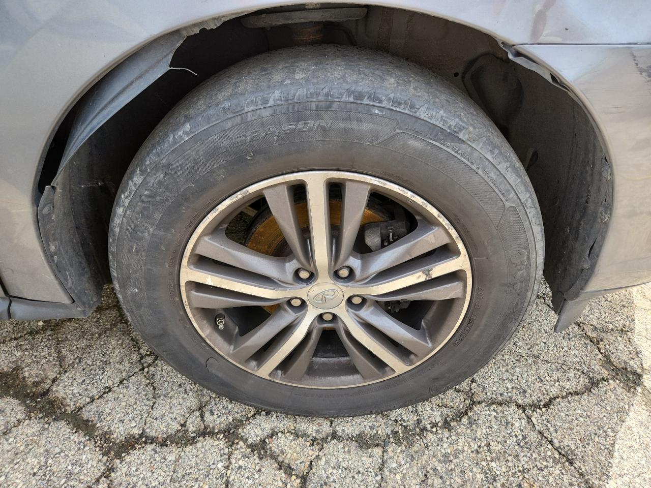 2018 Infiniti Qx60 Base Gray vin: 5N1DL0MM3JC531579 Damage: Right Front Wheel, Curb Rash, > 12 Inches