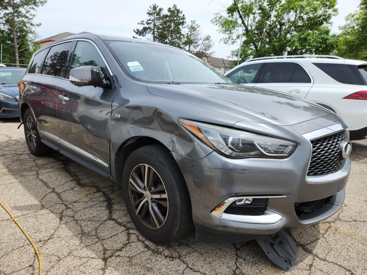 2018 Infiniti Qx60 Base Gray vin: 5N1DL0MM3JC531579 Damage: Right Front Door, Dent(S) W/ Paint Dmg, 8 To 9 Inches