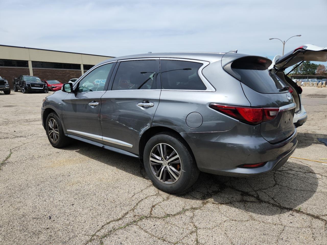 2018 Infiniti Qx60 Base Gray vin: 5N1DL0MM3JC531579 Damage: Left Front Door, Dent(S) W/ Paint Dmg, 2 To 3 Inches