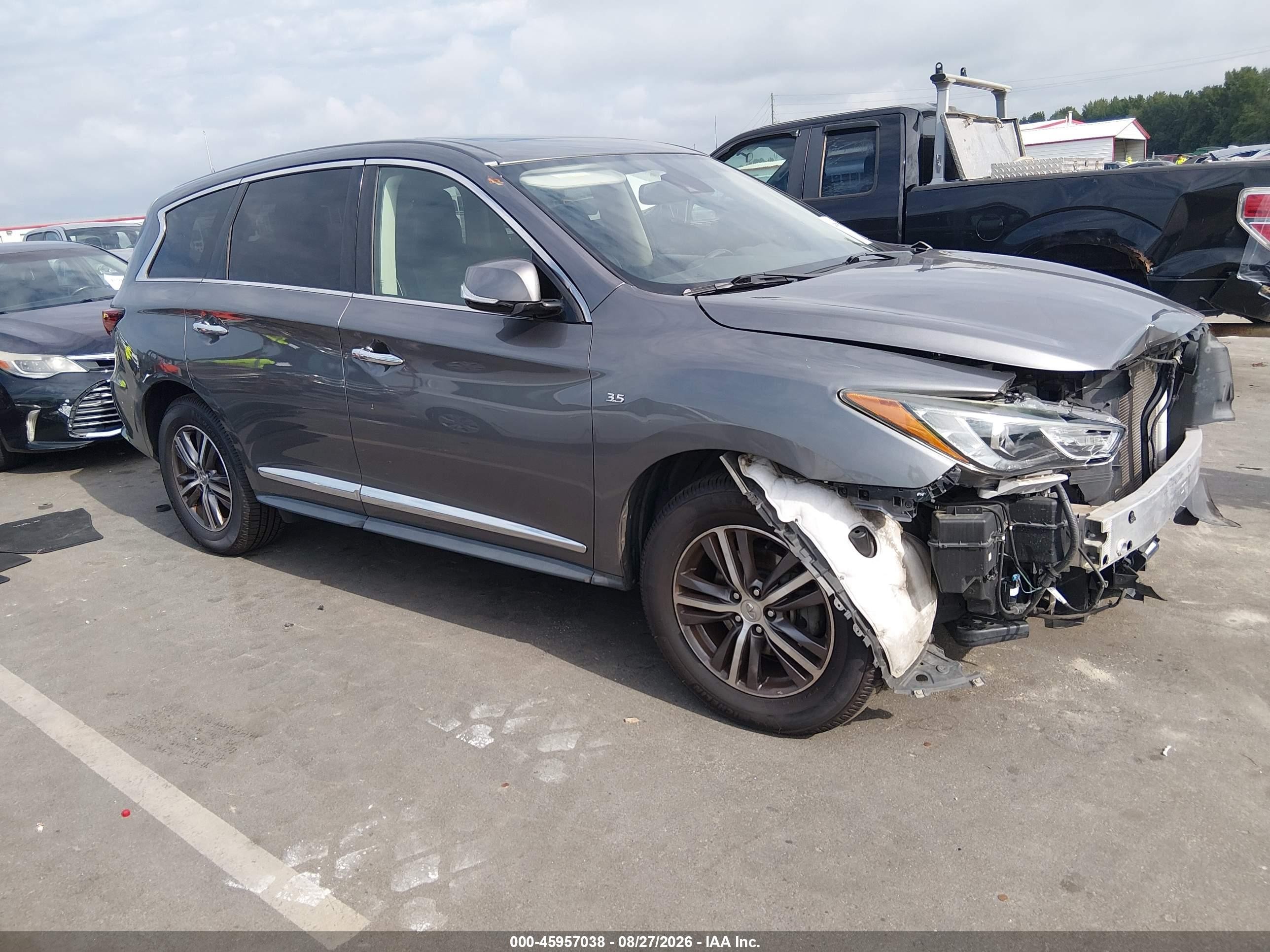 2019 Infiniti Qx60 Pure Gray vin: 5N1DL0MM3KC551686