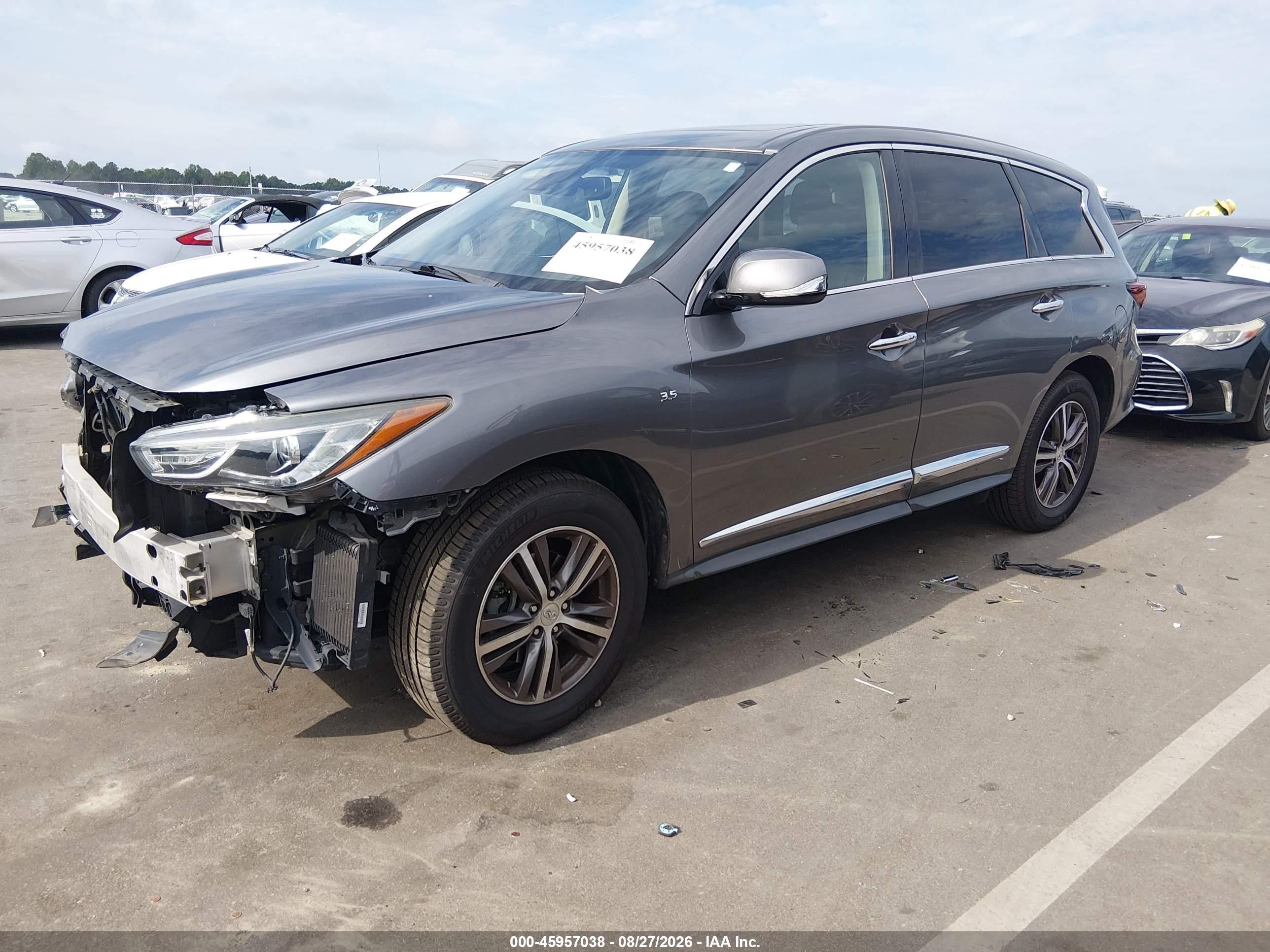 2019 Infiniti Qx60 Pure Gray vin: 5N1DL0MM3KC551686