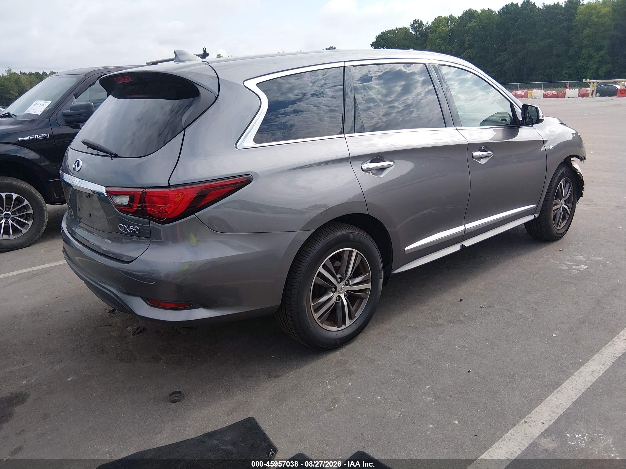 2019 Infiniti Qx60 Pure Gray vin: 5N1DL0MM3KC551686