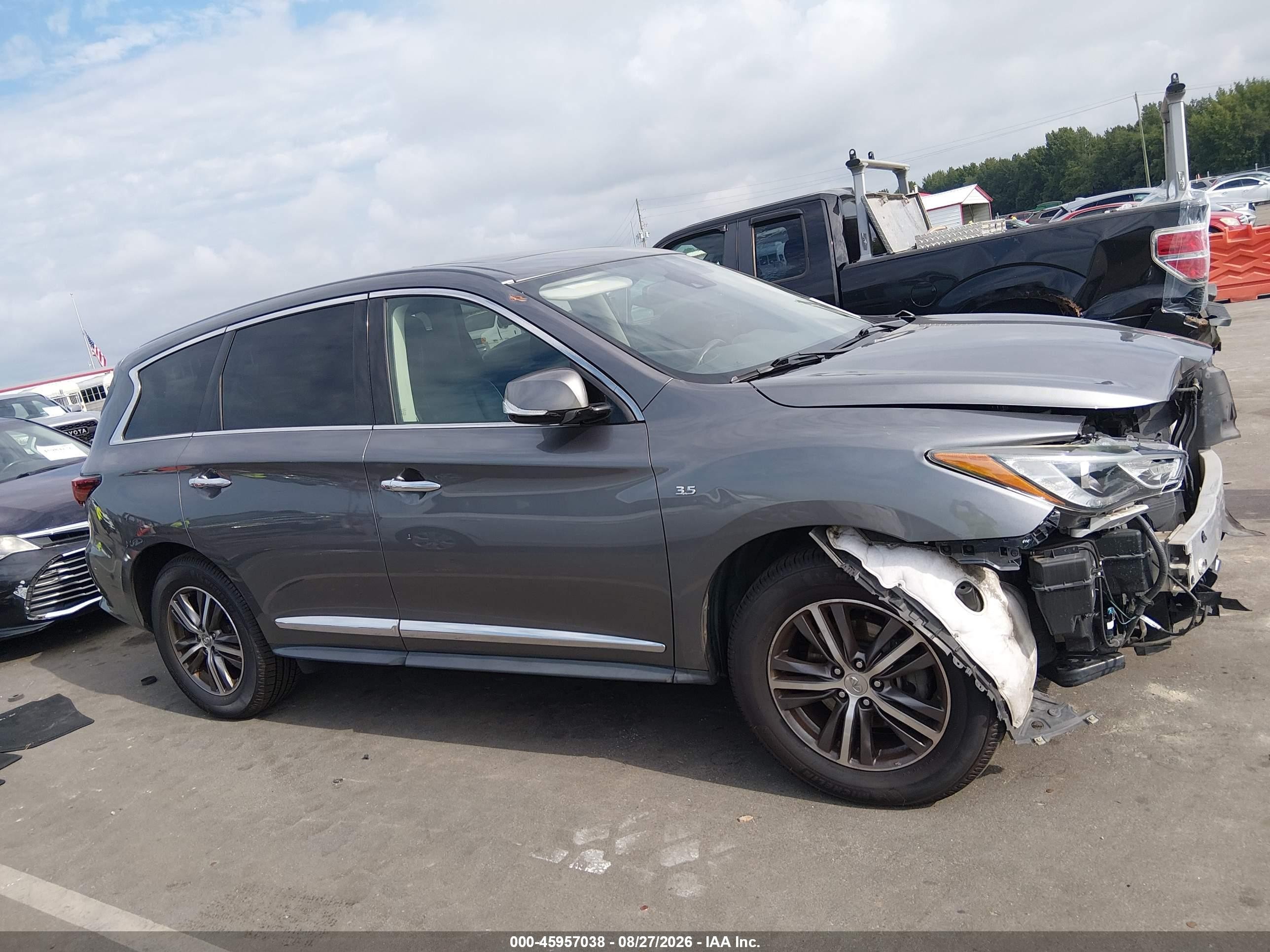 2019 Infiniti Qx60 Pure Gray vin: 5N1DL0MM3KC551686