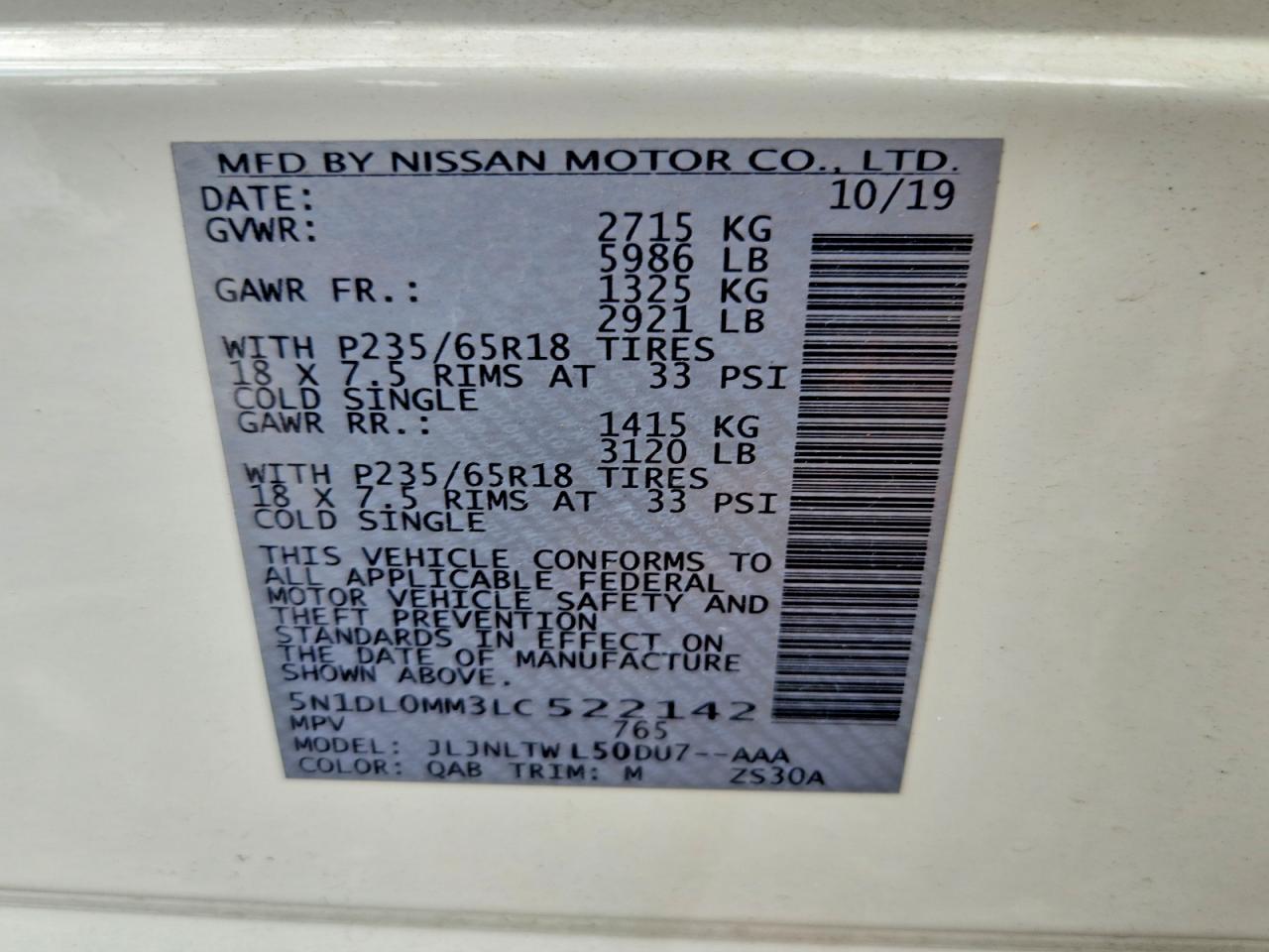 2020 Infiniti Qx60 Luxe White vin: 5N1DL0MM3LC522142