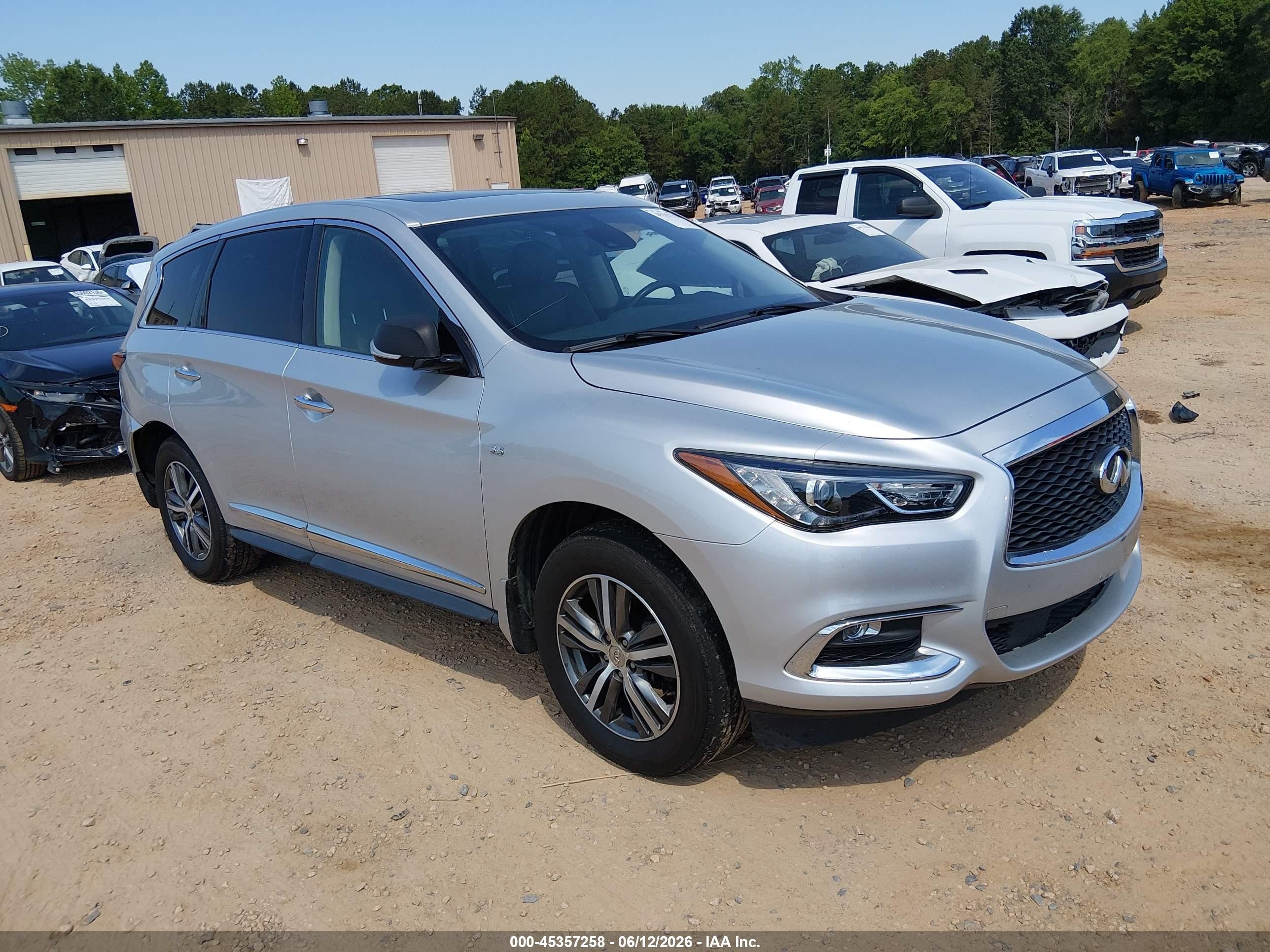 2020 Infiniti Qx60 Pure Awd Silver vin: 5N1DL0MM3LC538941