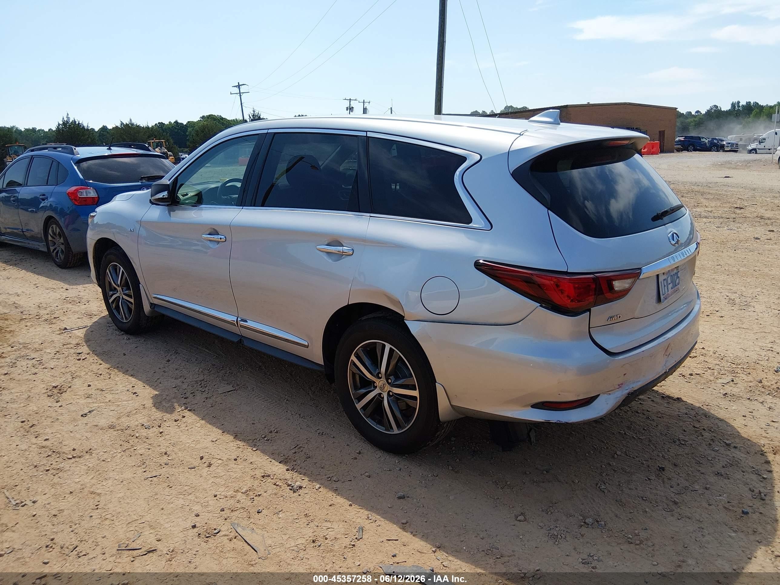 2020 Infiniti Qx60 Pure Awd Silver vin: 5N1DL0MM3LC538941