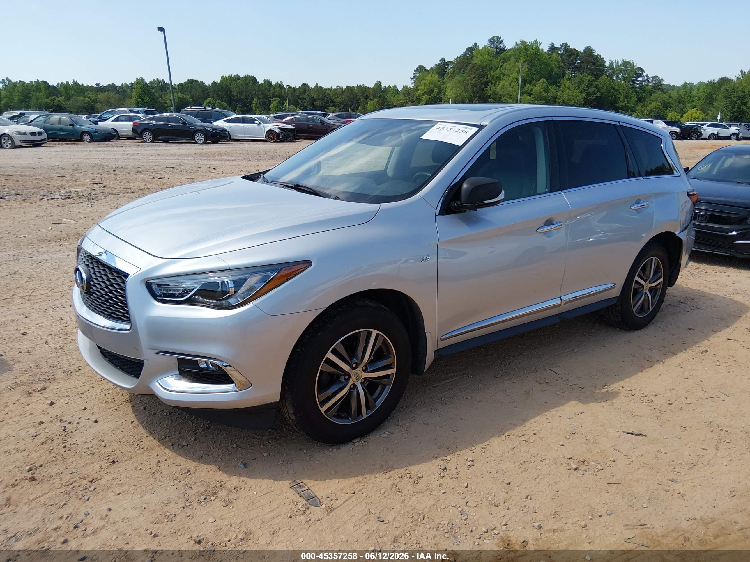 2020 Infiniti Qx60 Pure Awd Silver vin: 5N1DL0MM3LC538941