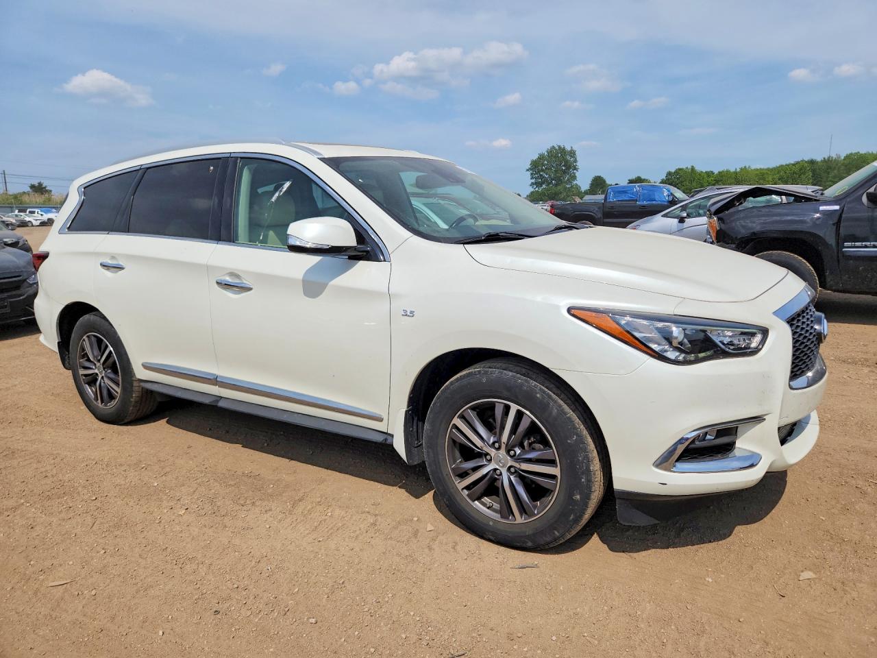 2019 Infiniti Qx60 Luxe White vin: 5N1DL0MM4KC504019