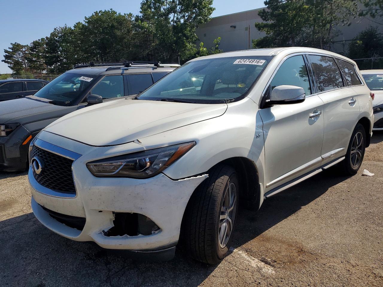 2019 Infiniti Qx60 Pure Белый vin: 5N1DL0MM6KC554162